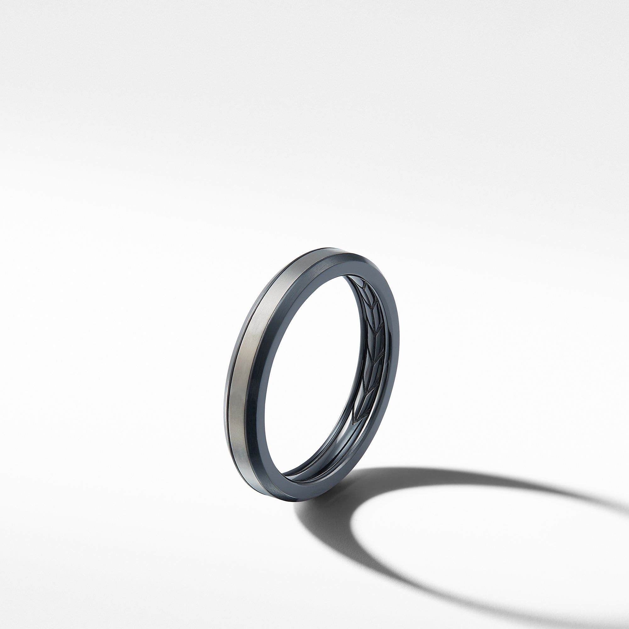 David Yurman o1w1db10526 R25215M/Size 7/Beveled Band Ring in Black Size ONE SIZE - 2 Thumbnail