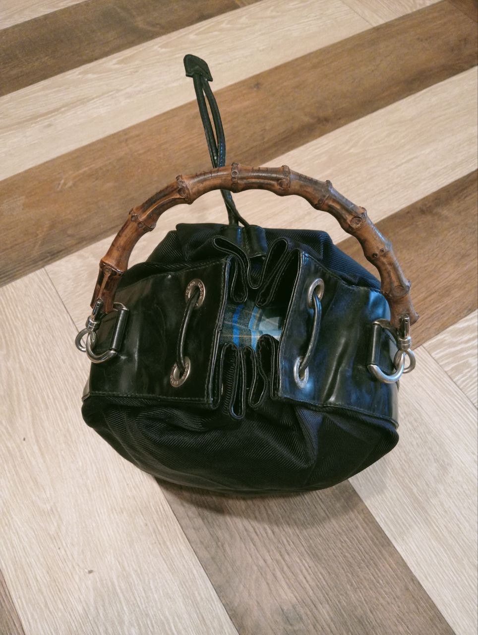 Gucci LUXURY GUCCI BAMBOO NYLON BUCKET BAG Size ONE SIZE - 7 Thumbnail