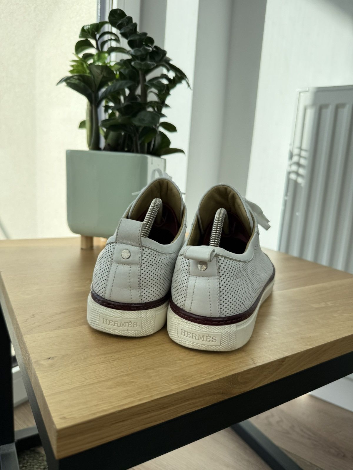 Hermes Hermes Sneakers Leather White logo Shoes 44 Size US 10 / EU 43 - 12 Thumbnail