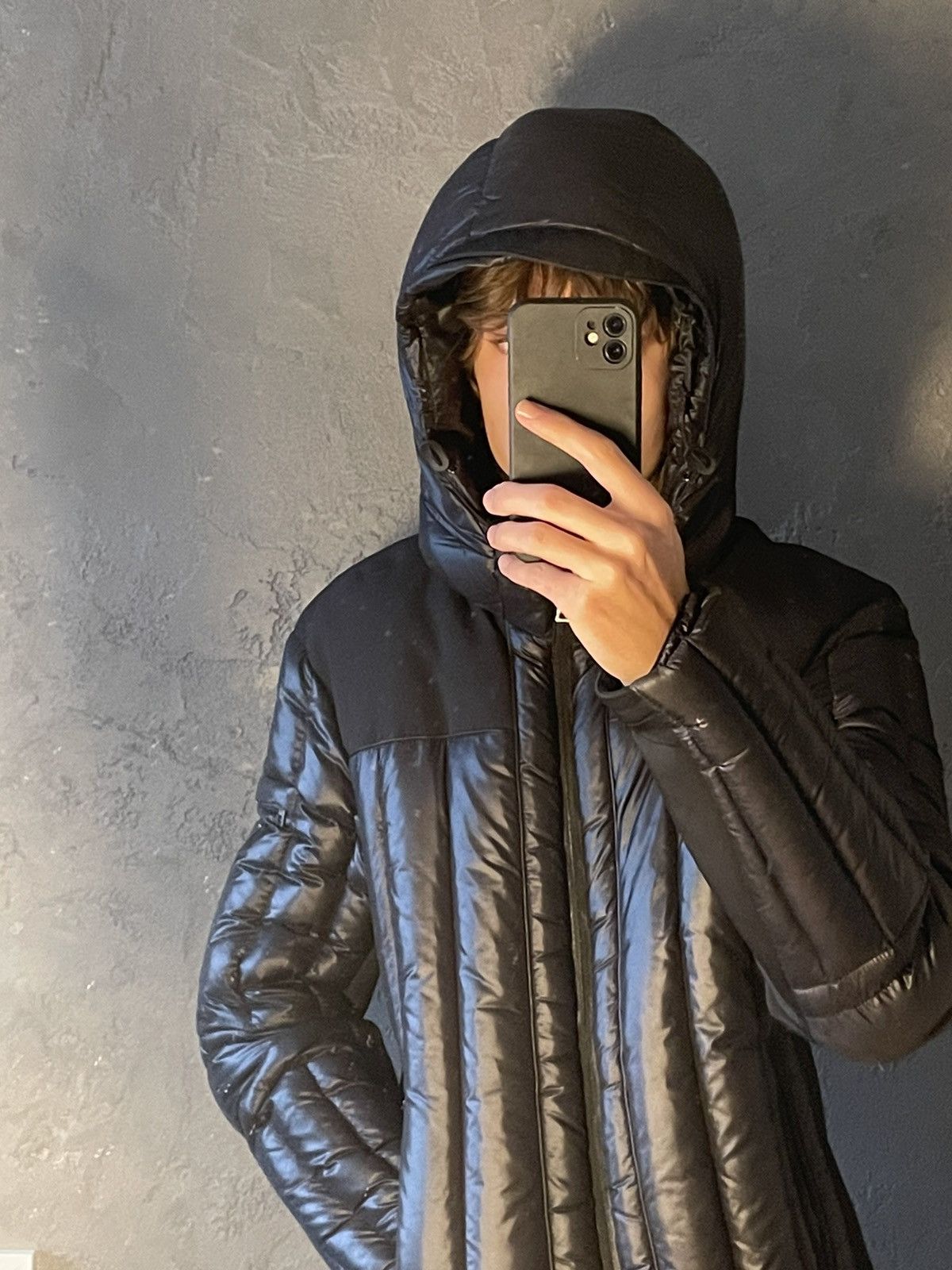 Prada Tech Nylon Triangle Logo Puffer Jacket