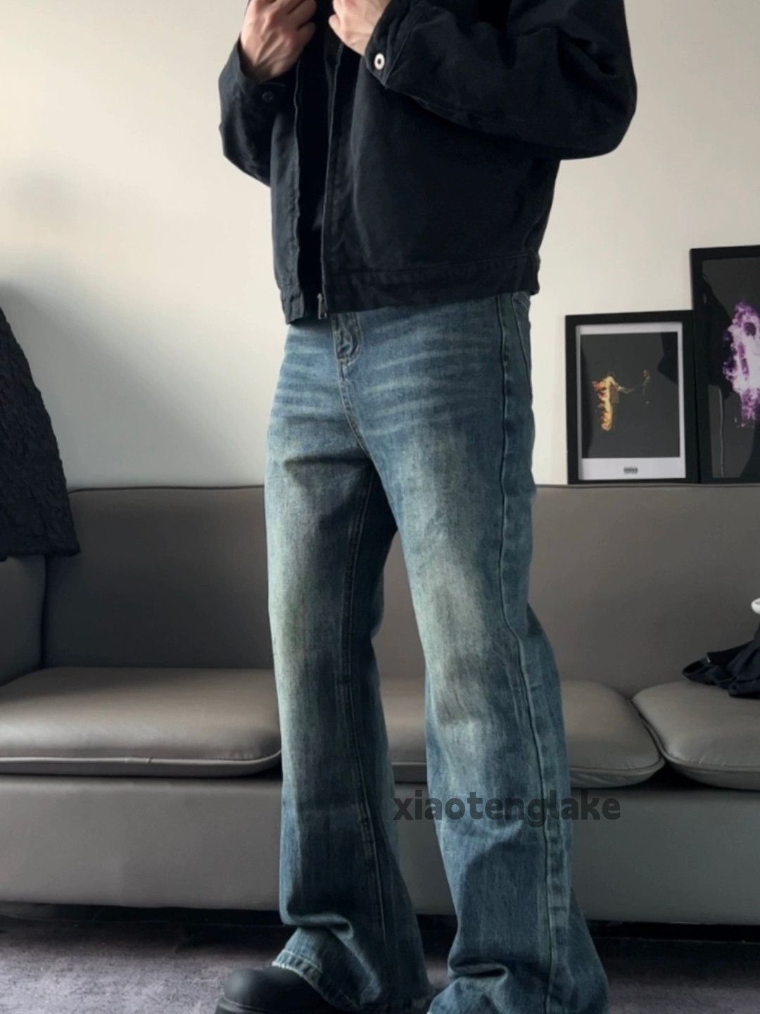 Jean × Vintage washed faded cleanfit yuppie bootcut grunge jeans Size US 32 / EU 48 - 3 Thumbnail