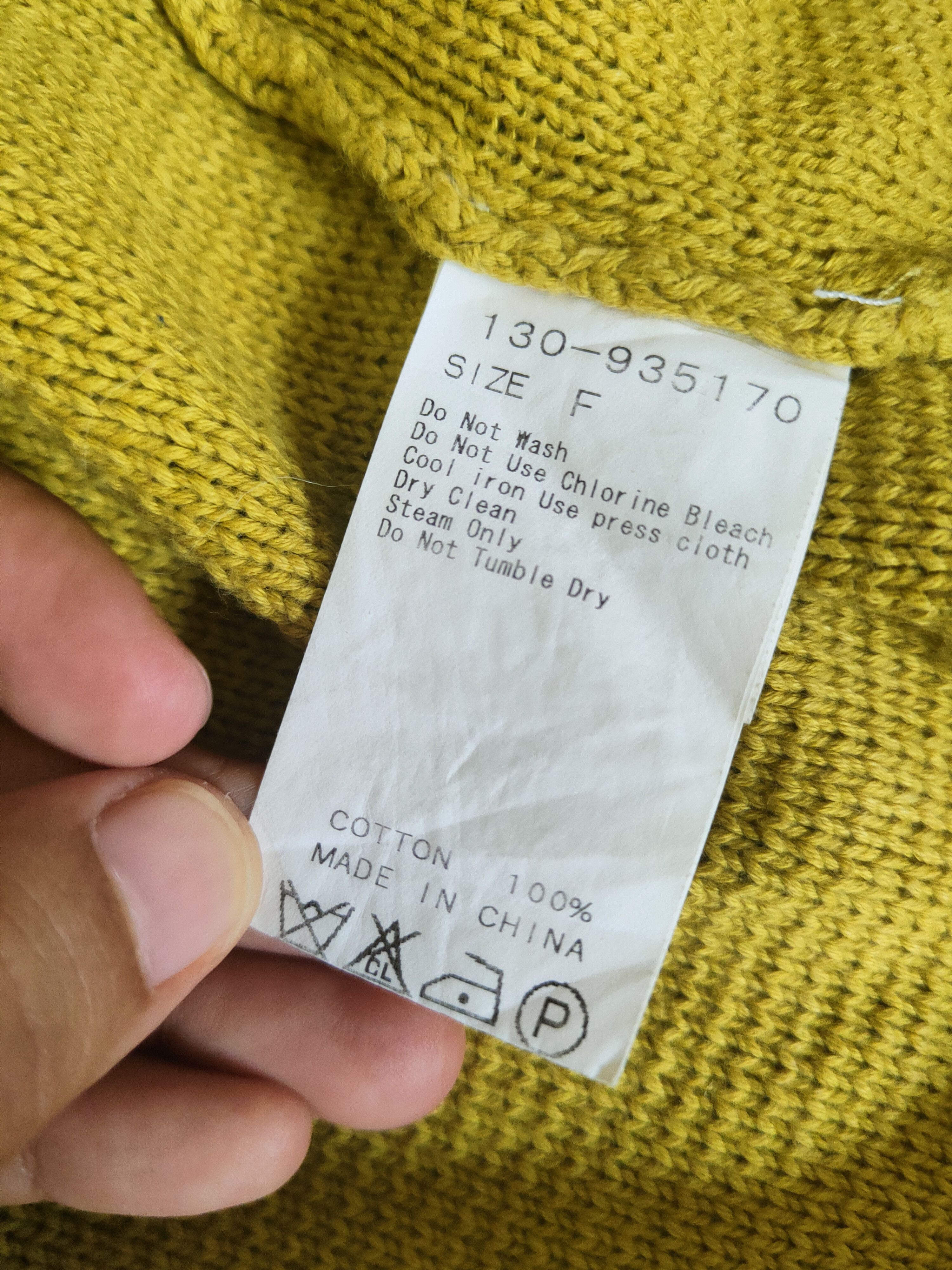Vintage DL Ray Cassin Mustard Knitwear Cardigan #46-980 Size US M / EU 48-50 / 2 - 10 Thumbnail