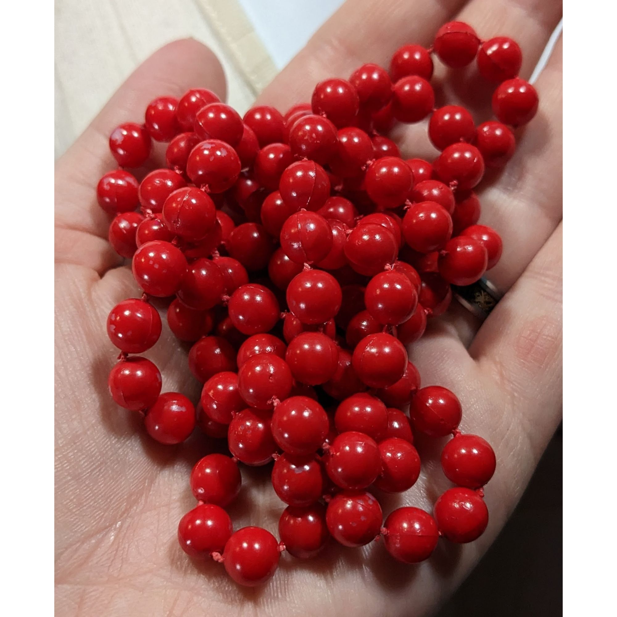 Other Retro Casual Red Beaded Extra Long Necklace Size ONE SIZE - 5 Thumbnail