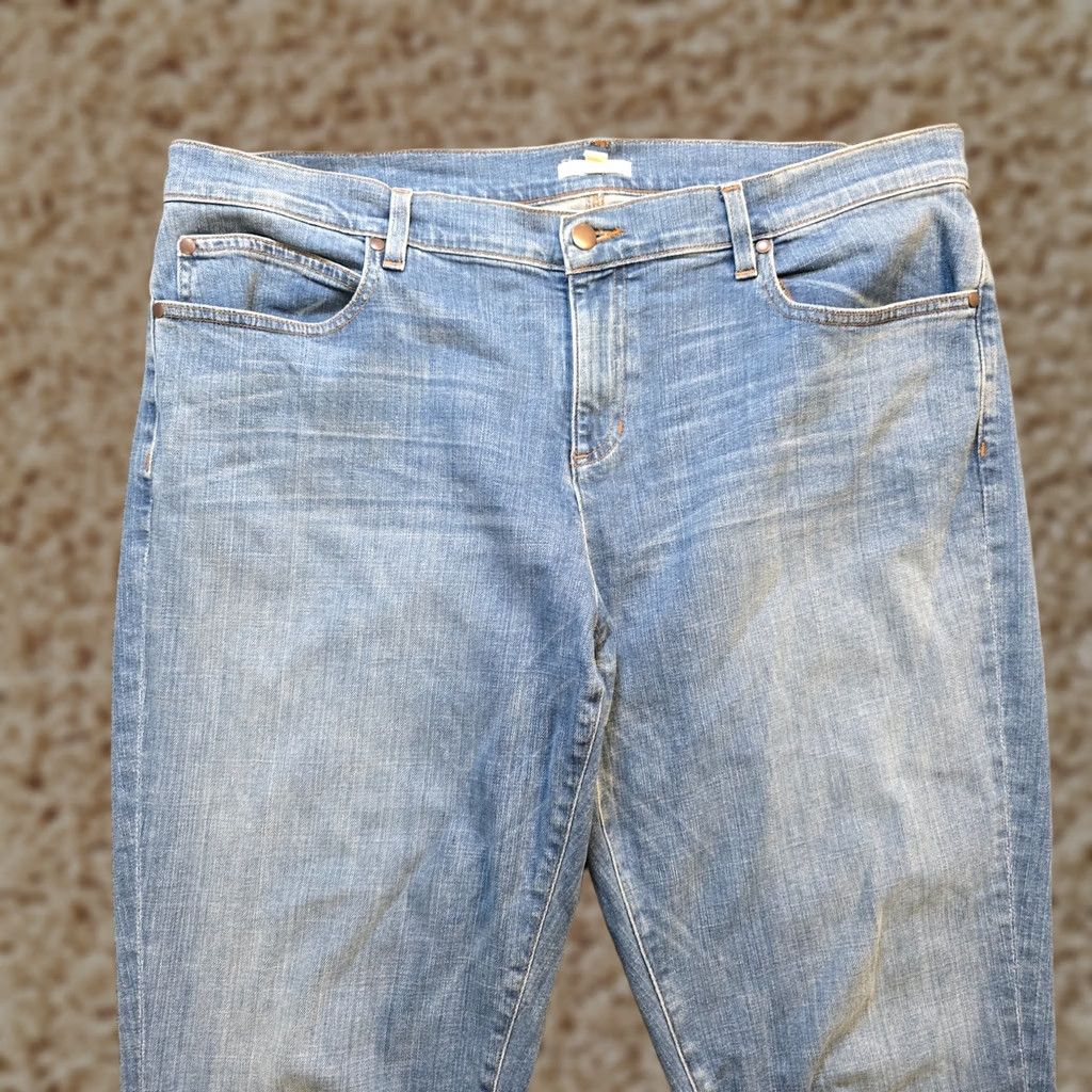 Eileen Fisher Eileen Fisher Jeans Women Size 16 Blue Denim Regular Tapered Stretch Pants Casual Preppy 5-Pocket Womens Size 38" / US 16 / IT 52 - 1 Thumbnail