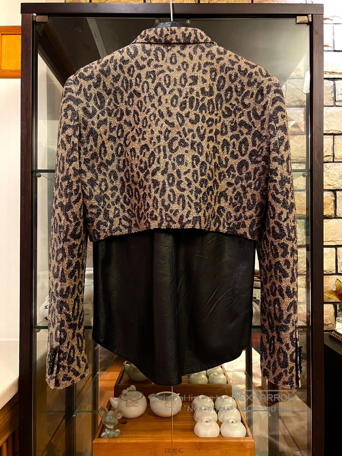 Saint Laurent Paris Saint Laurent Paris Black and Gold Glaze Snake Skin Leopar Size US M / EU 48-50 / 2 - 2 Thumbnail