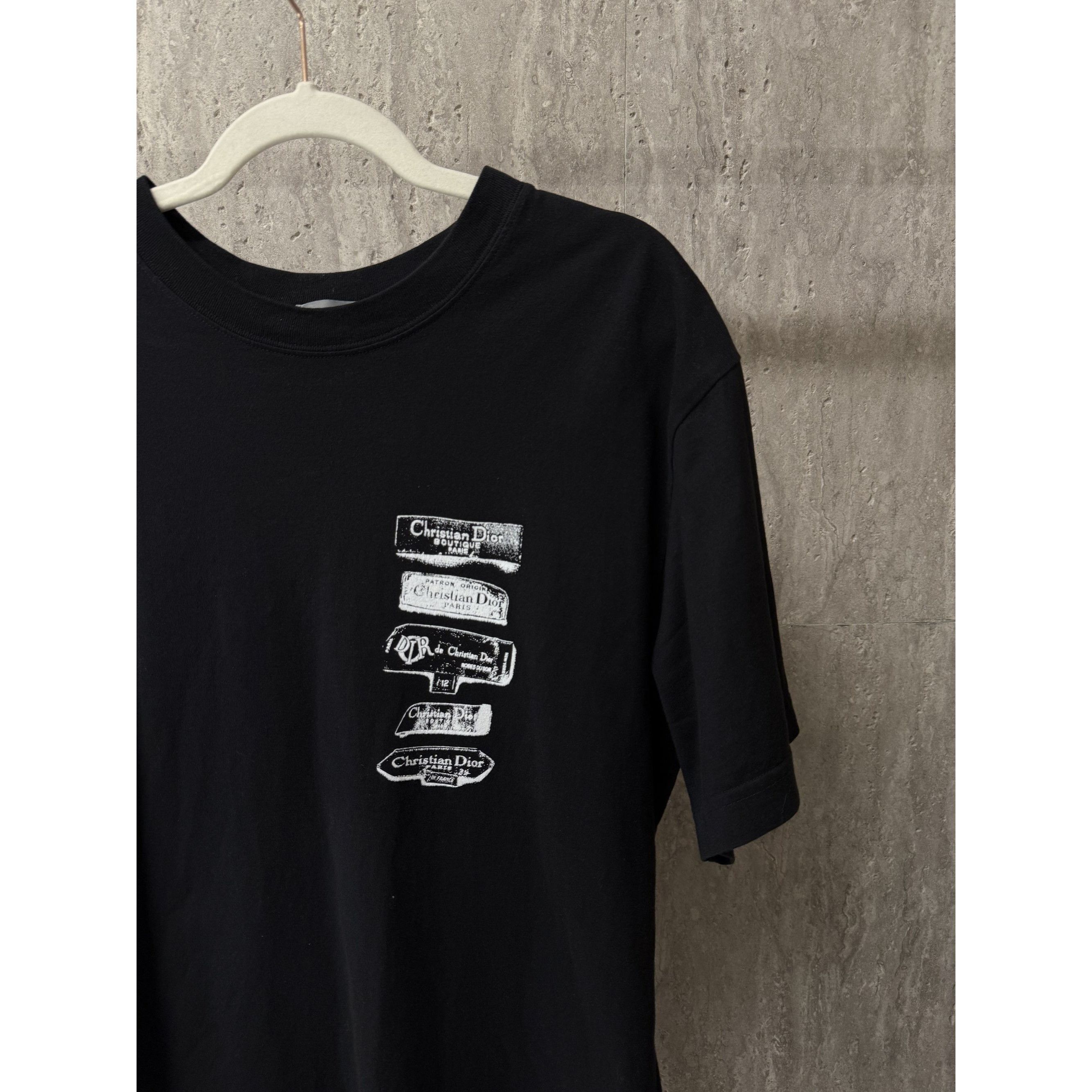 Dior Christian Dior Black Graphic Printed Cotton T-Shirt XL Made Size XL / US 12-14 / IT 48-50 - 9 Thumbnail