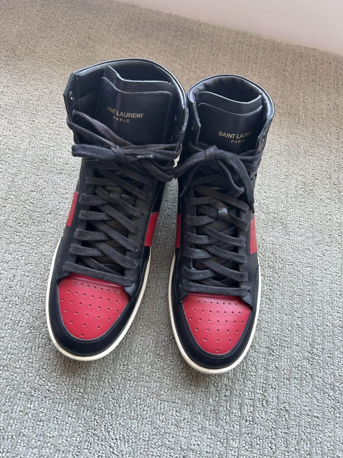 Saint Laurent Paris Saint Laurent SL10H Court Classic black Red High Top Size US 9 / EU 42 - 3 Thumbnail
