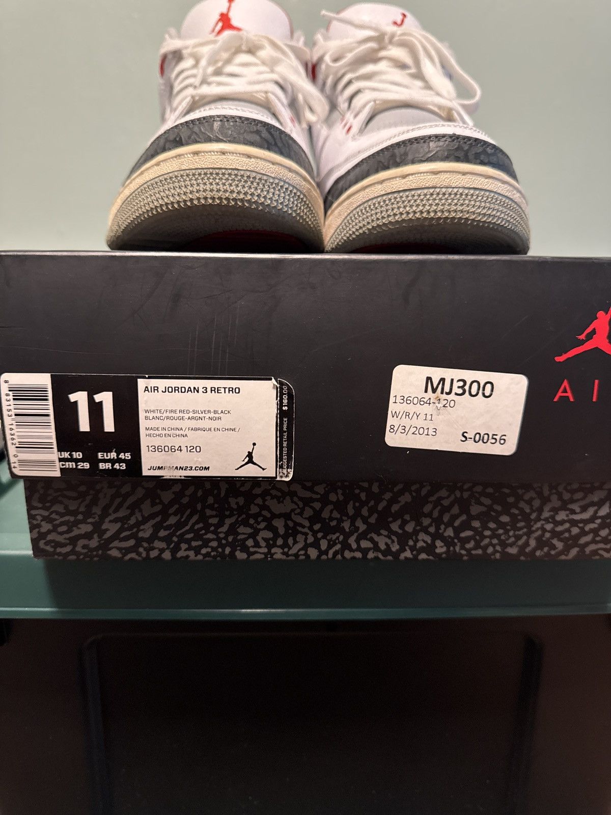 Jordan Brand Air Jordan Retro 3 Fire Red Size US 11 / EU 44 - 7 Thumbnail