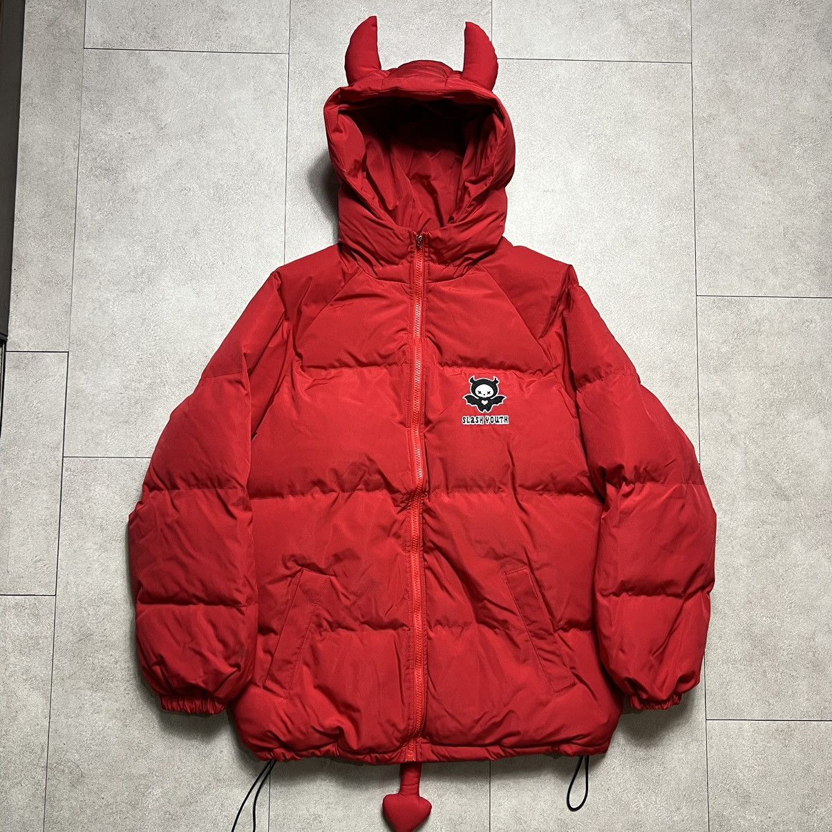 Archival Clothing × Japanese Brand × Streetwear SLASH YOUTH Devil Puffer  Jacket | Grailed