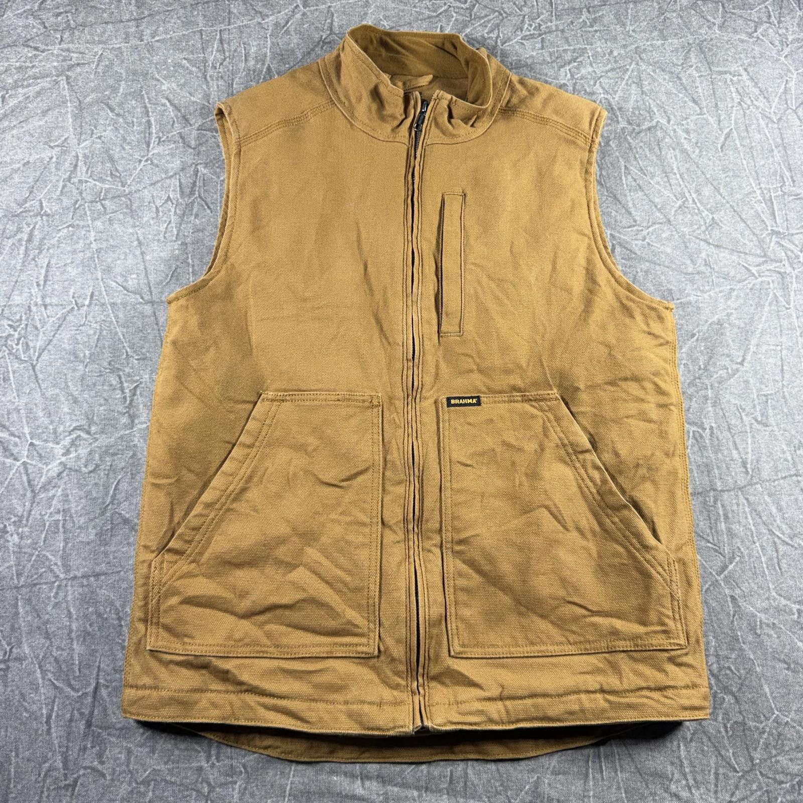 BRAHMIN Brahma Vest S Brown Utility Insulated Zip Pocket Size US S / EU 44-46 / 1 - 2 Thumbnail