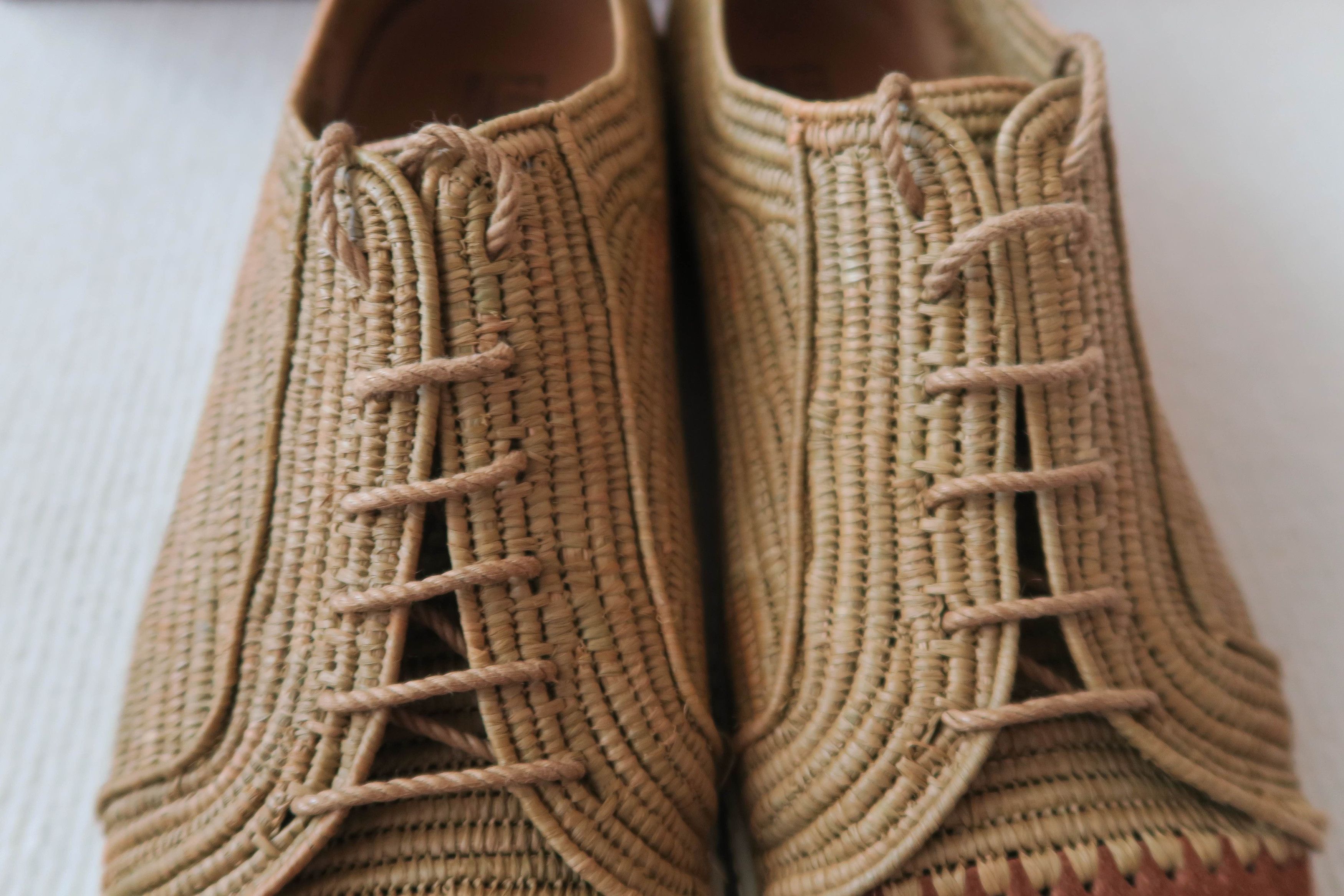 Salvatore Ferragamo Salvatore Ferragamo Straw & Suede Sneakers Size US 11.5 / EU 44-45 - 9 Thumbnail