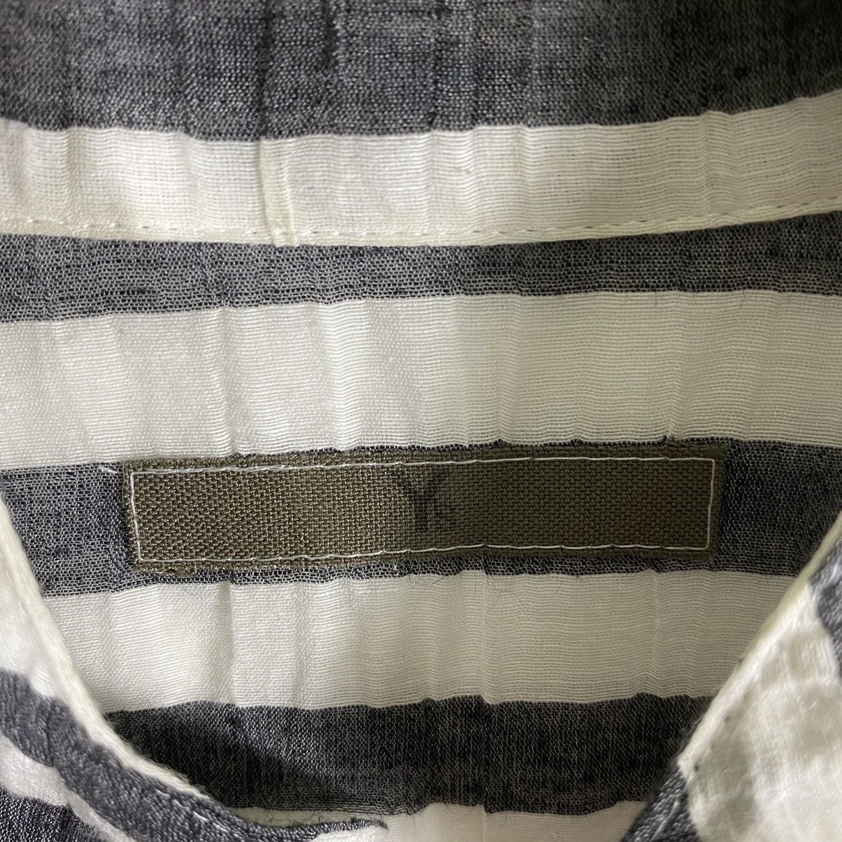 Y's × Yohji Yamamoto Vintage Y's Yohji Yamamoto Beige Striped Shirt Button Size M / US 6-8 / IT 42-44 - 6 Thumbnail