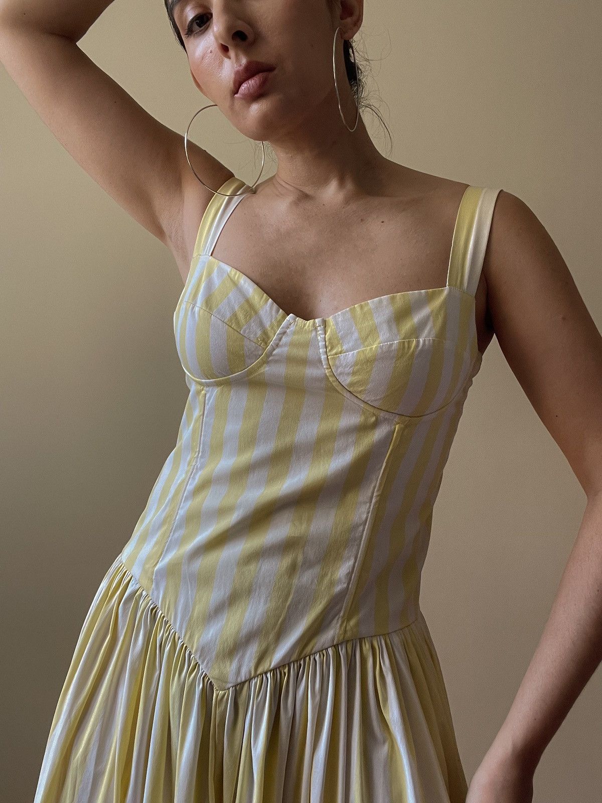 Vintage Vintage Cotton Stripe Dress Size M / US 6-8 / IT 42-44 - 1 Thumbnail