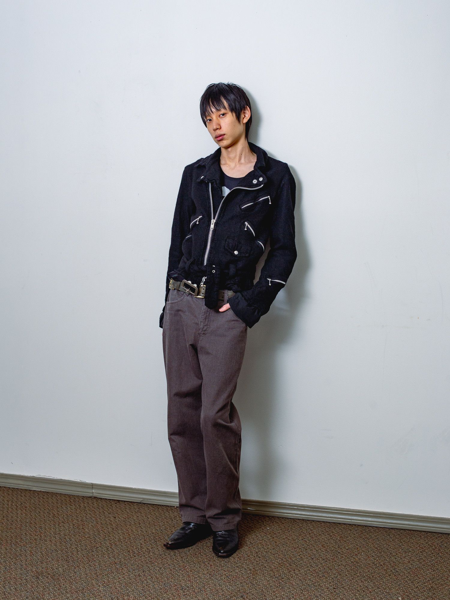 Junya Watanabe Junya Watanabe AW07 Felted Wool Biker Jacket Size US S / EU 44-46 / 1 - 6 Thumbnail