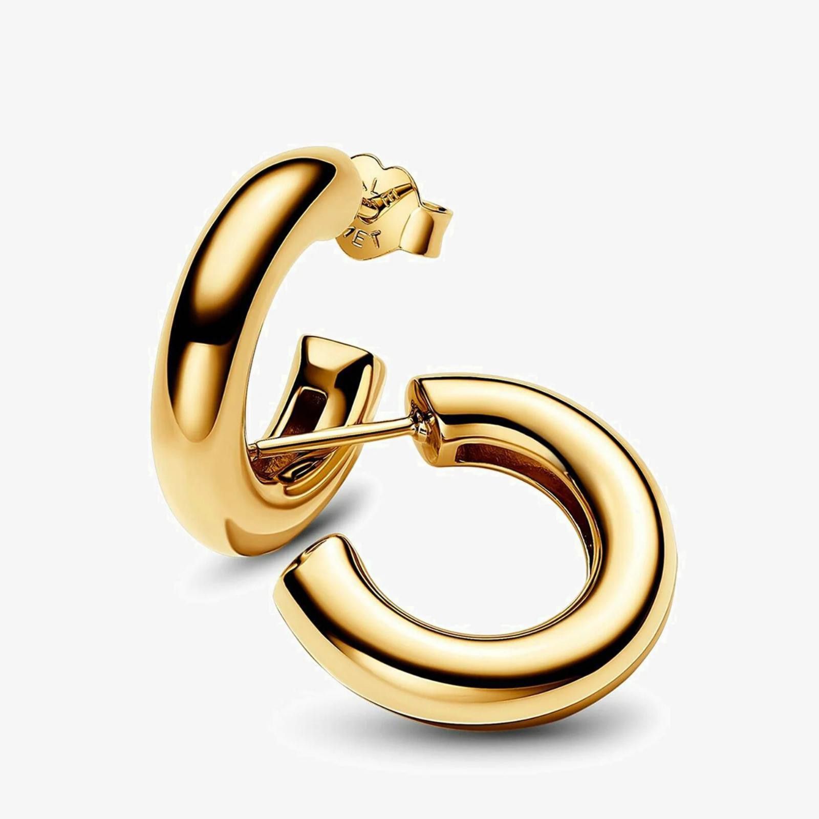 pandora Pandora 14K Gold-Plated Round Open Hoop Earrings Size ONE SIZE - 1 Thumbnail