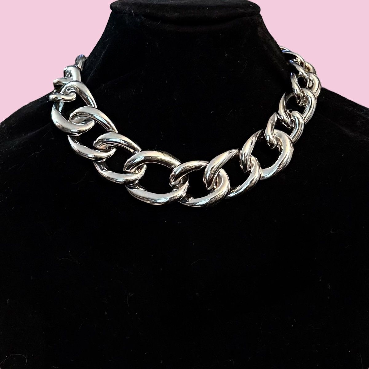 Vintage Vintage Napier silver tone chunky link collar necklace Size ONE SIZE - 1 Thumbnail