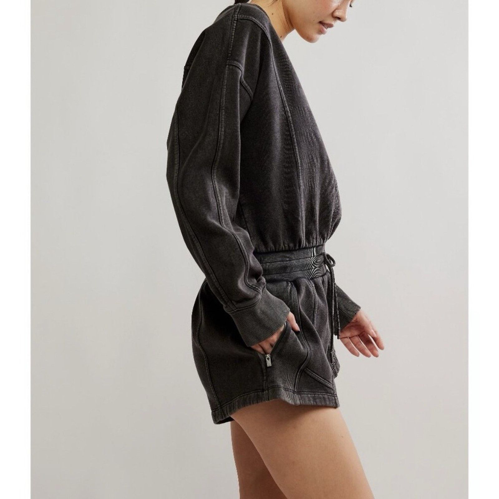 Free People NWT FP Movement Women'sIntercept Romper Size XS Black Size XS / US 0-2 / IT 36-38 - 3 Thumbnail