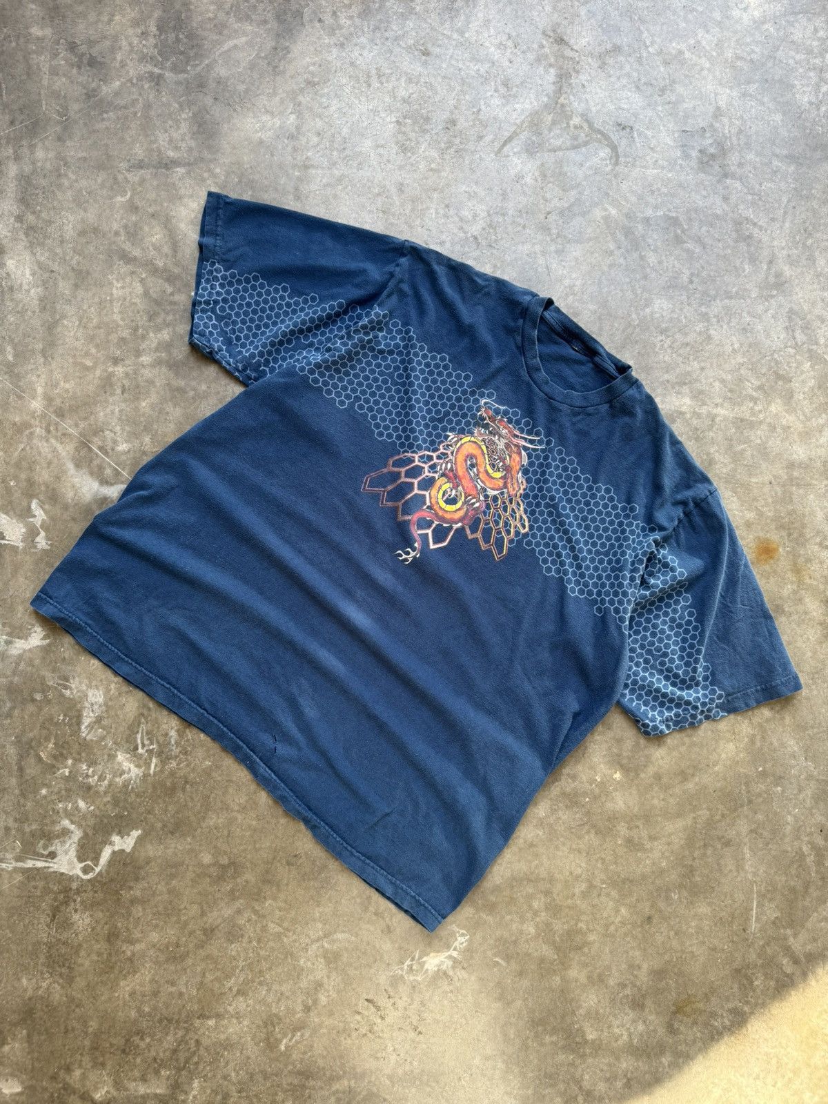 JNCO × Vintage Vintage 90’s/Y2K JNCO Style Unbranded Graphic Dragon Tee Size US XL / EU 56 / 4 - 1 Thumbnail