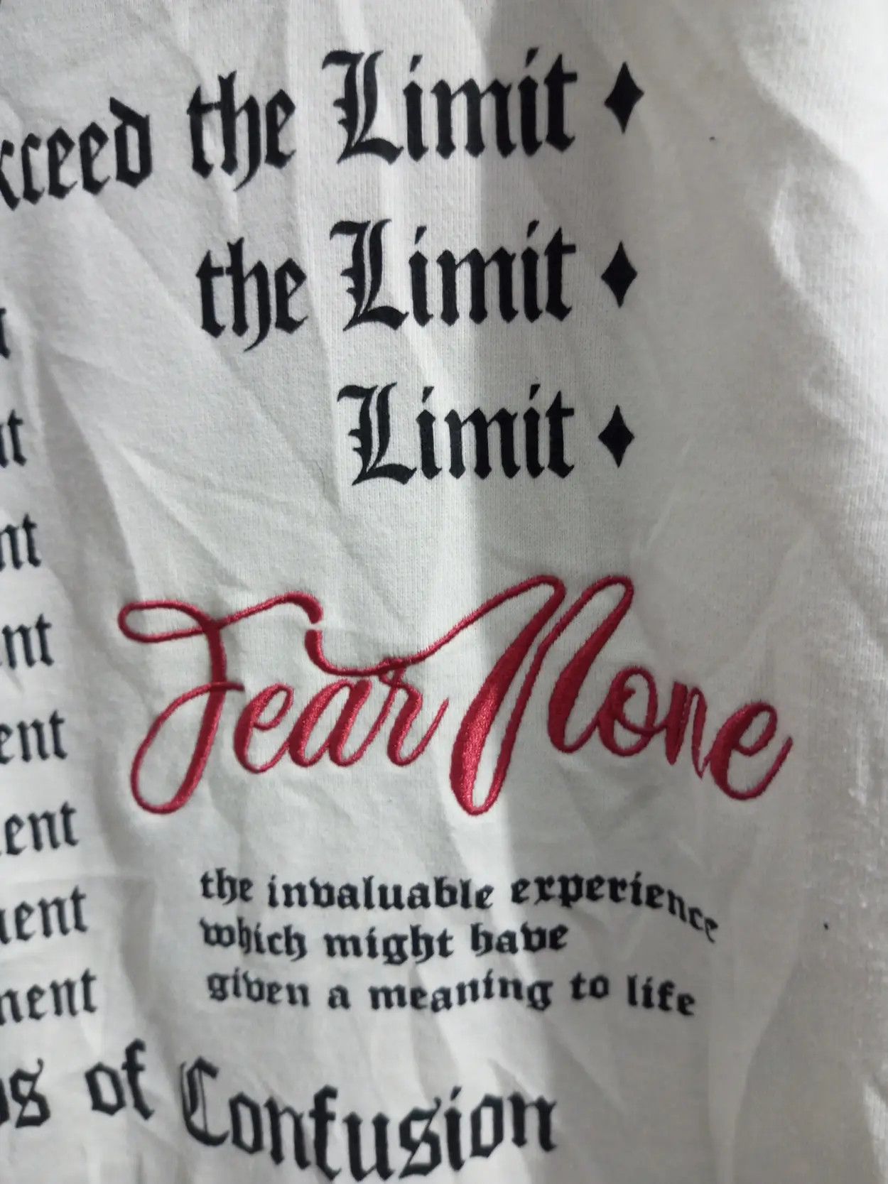 20471120 In the attic distrontion poem fur hoodie Size US L / EU 52-54 / 3 - 5 Thumbnail