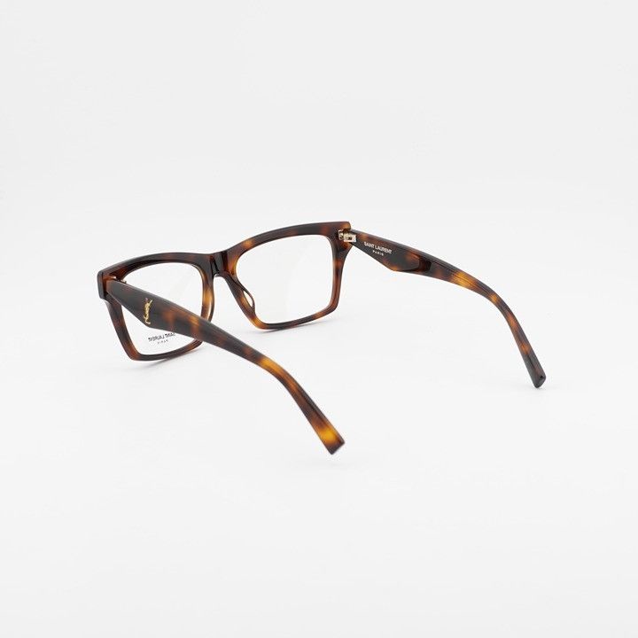 Saint Laurent Paris Saint Laurent SLM104 OPT 003 Eyeglasses Havana 56mm Square Size ONE SIZE - 11 Thumbnail