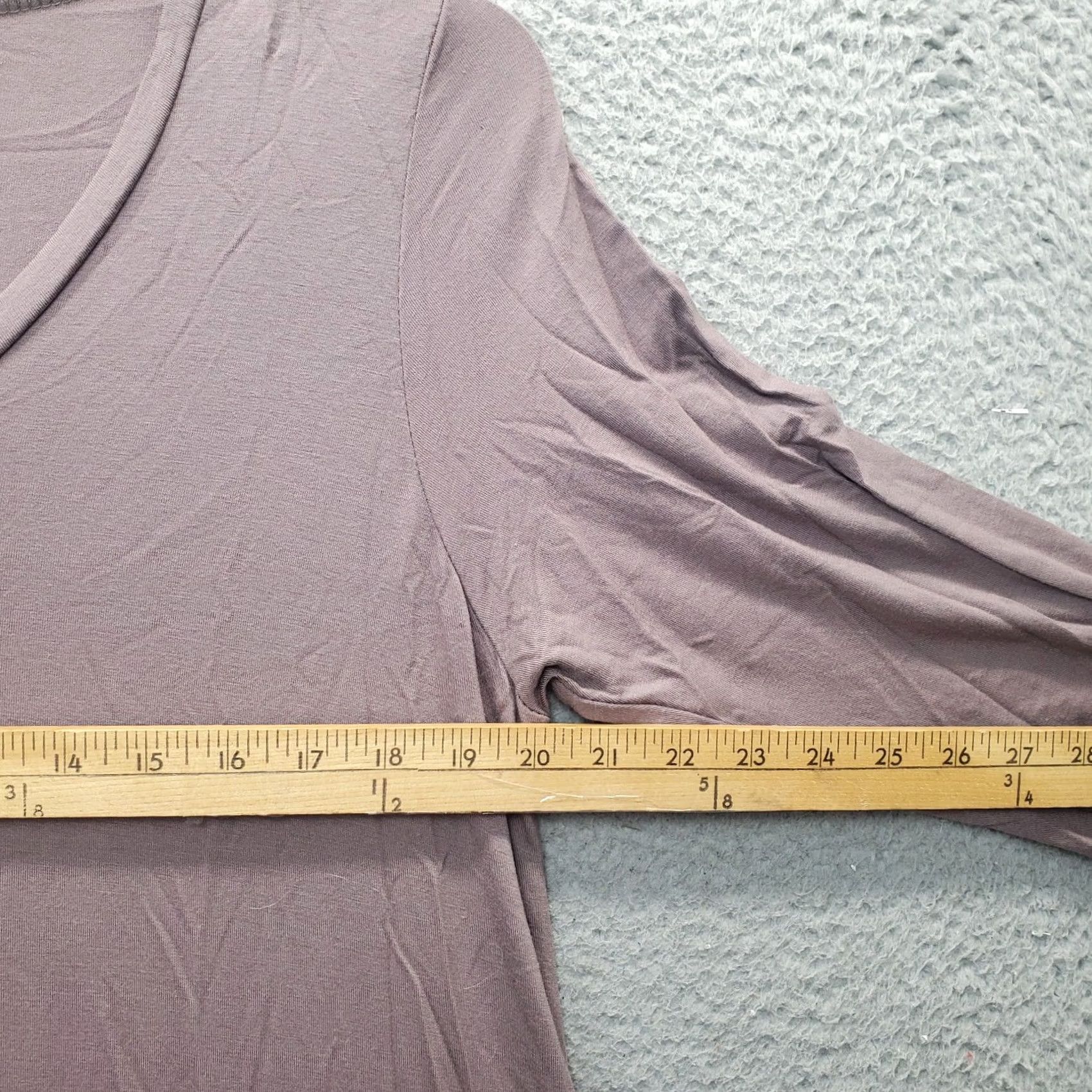 Vintage Papana Womens Size 2X Gray Rayon Stretch Tunic Top Long Sleeve V-Neck Shirt Size XXL / US 16-18 / IT 52-54 - 6 Thumbnail