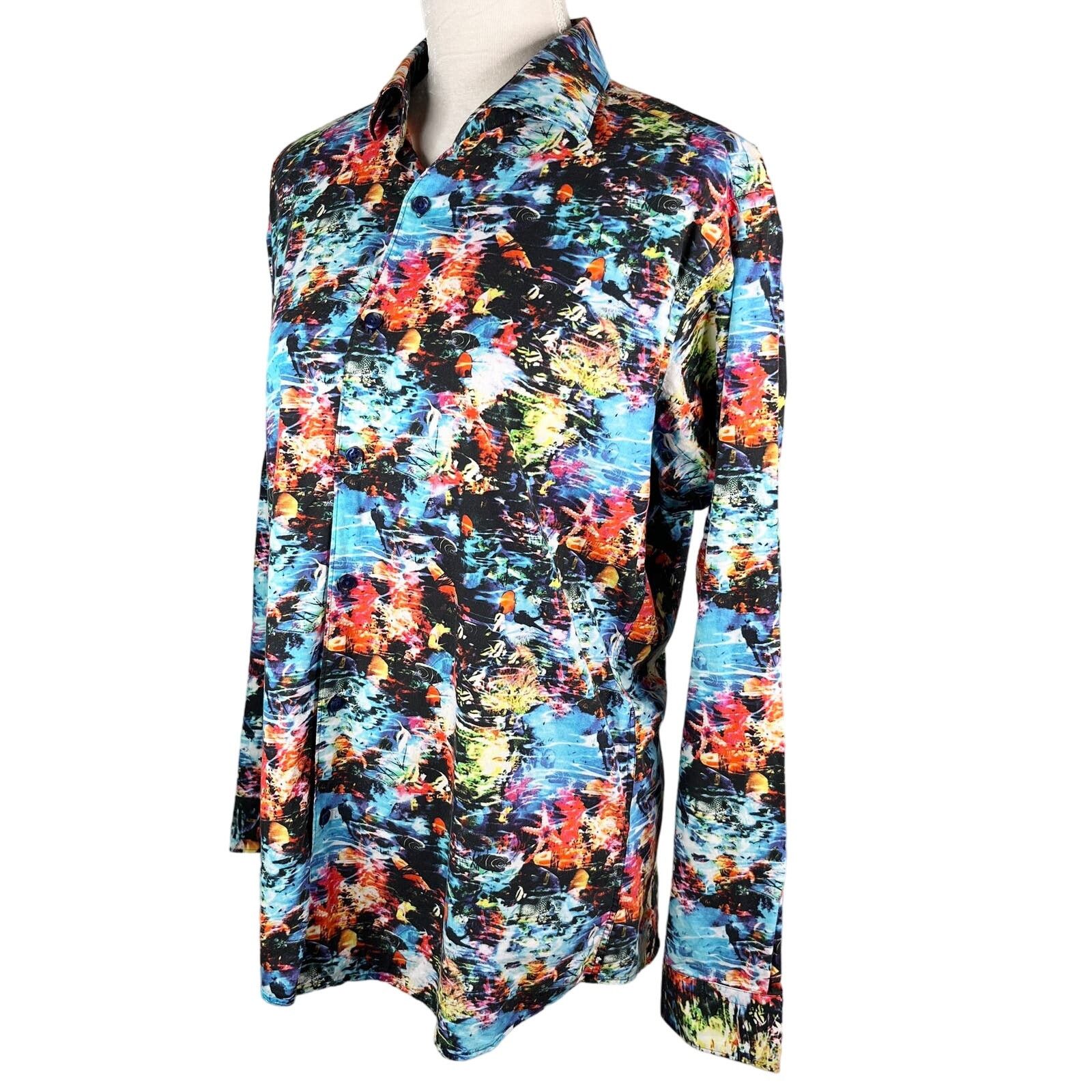 Jared Lang Jared Lang Button Down Shirt Tropical Fish Large Vacation Size L / US 10 / IT 46 - 7 Thumbnail