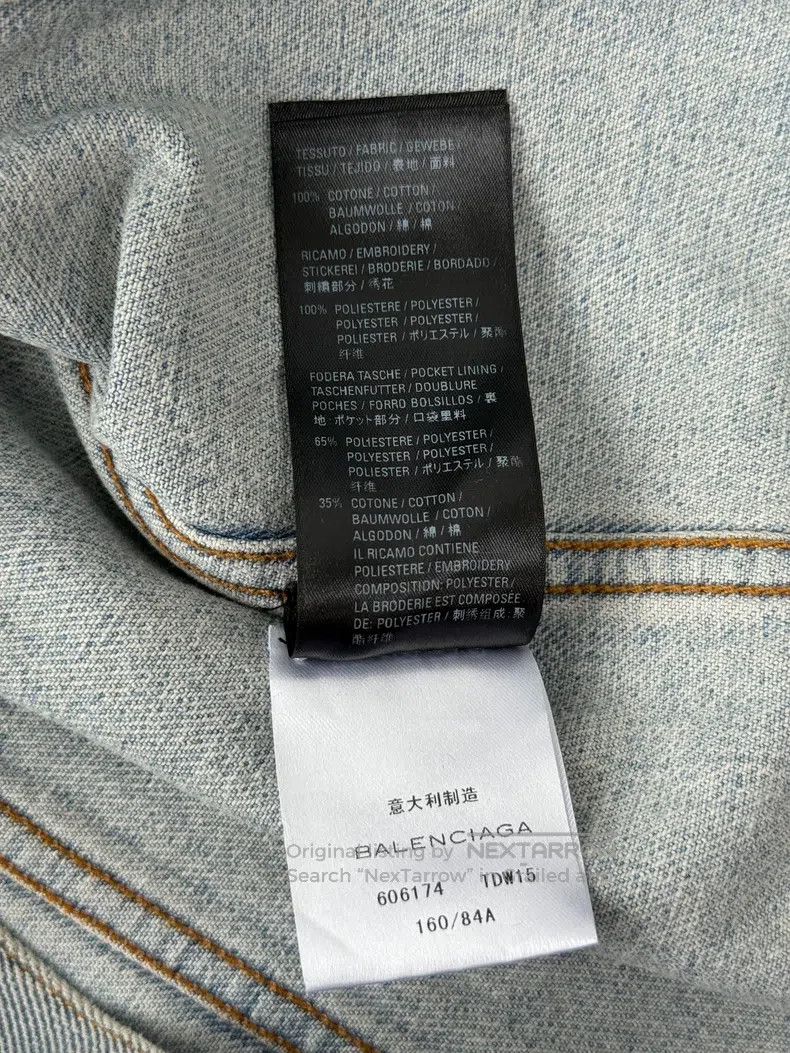 Balenciaga Balenciaga Eiffel Tower Embroidered Denim Jacket Size XS / US 0-2 / IT 36-38 - 6 Thumbnail