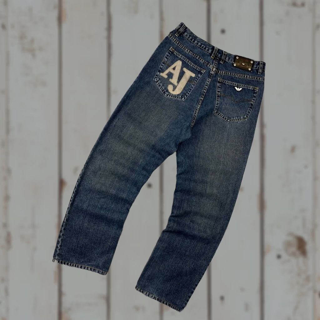 Armani × Vintage RARE EMPORIO ARMANI 90S VINTAGE FADED BIG LOGO