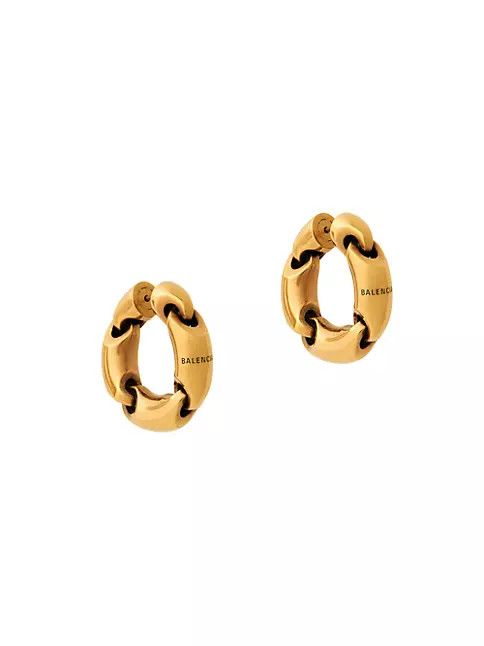 Balenciaga o1mt1gz0125 Size: OS / Solid 2.0 Earrings in Gold Size ONE SIZE - 1 Thumbnail