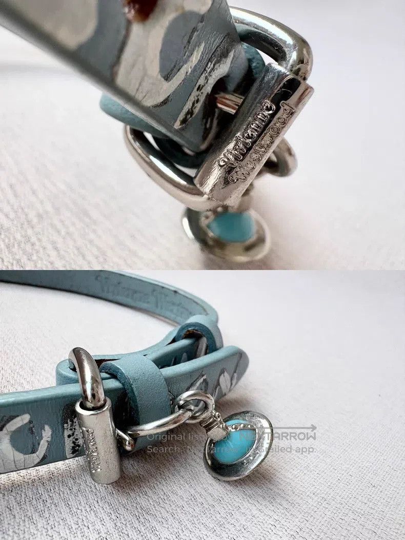 Vivienne Westwood Vivienne Westwood Blue graffiti Saturn Chocker collar Size ONE SIZE - 8 Thumbnail