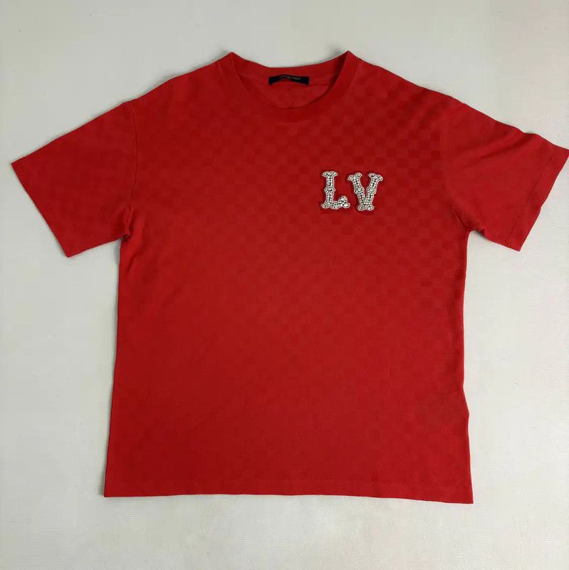 Louis Vuitton Louis Vuitton Red Men's T-Shirt 0089 Size US L / EU 52-54 / 3 - 1 Thumbnail
