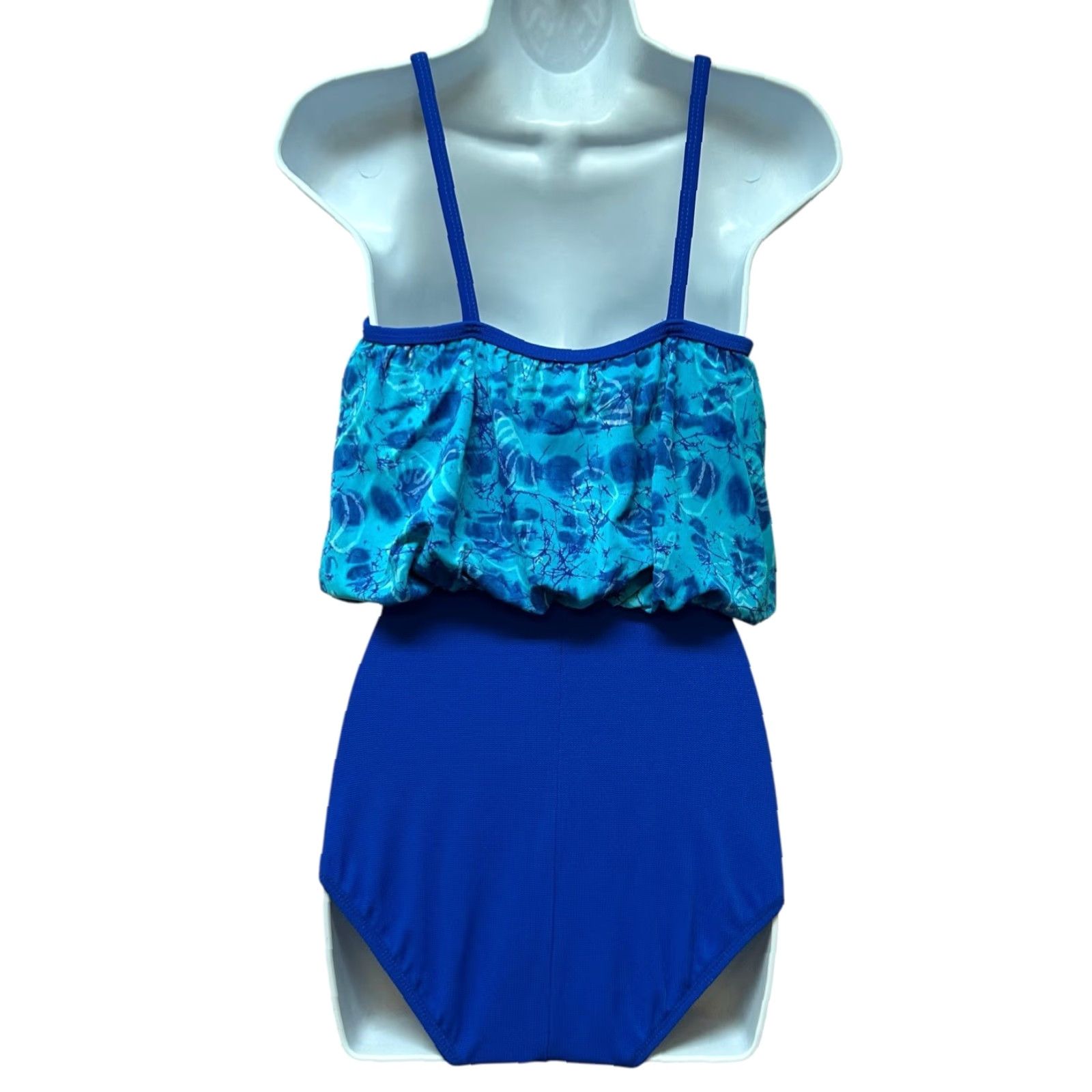 Vintage VINTAGE Sirena Swimsuit Retro Blue Bubble Top One Piece Size 8 Size M / US 6-8 / IT 42-44 - 3 Thumbnail