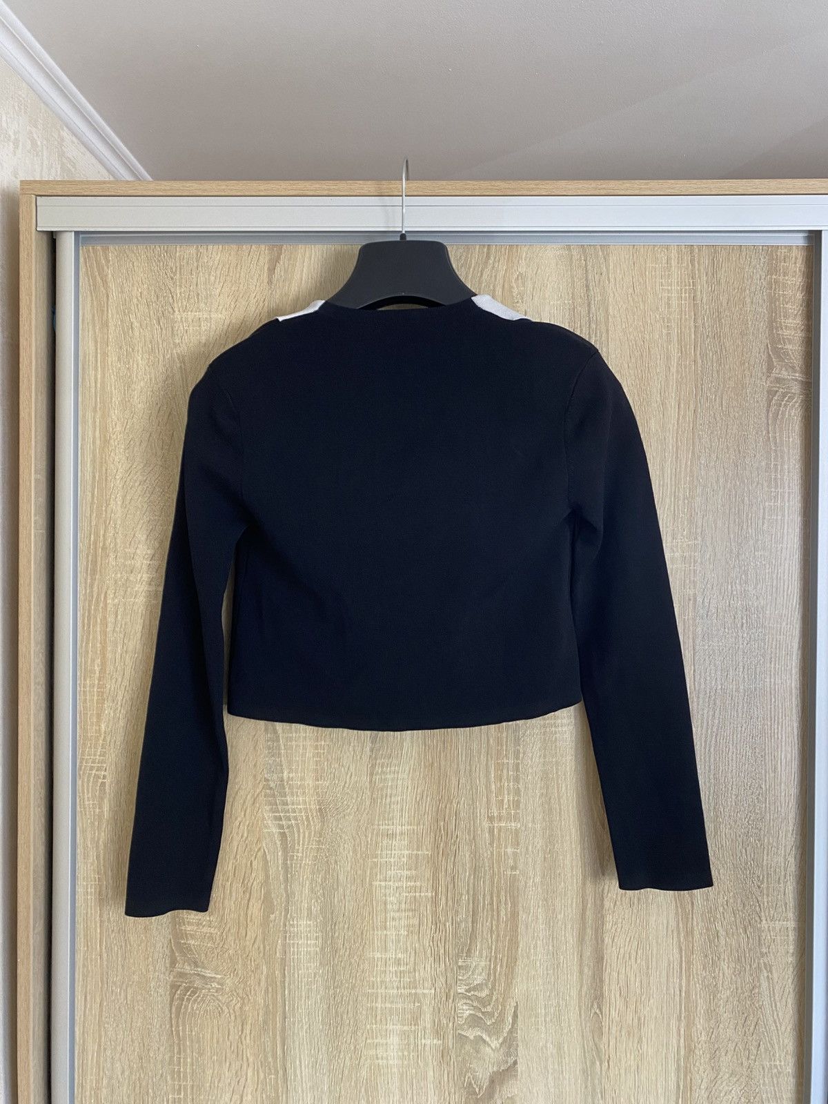 Karl Lagerfeld 🔥 2023 Karl Lagerfeld Cropped Tailored Cardigan Blazer Black Size XS / US 0-2 / IT 36-38 - 7 Thumbnail