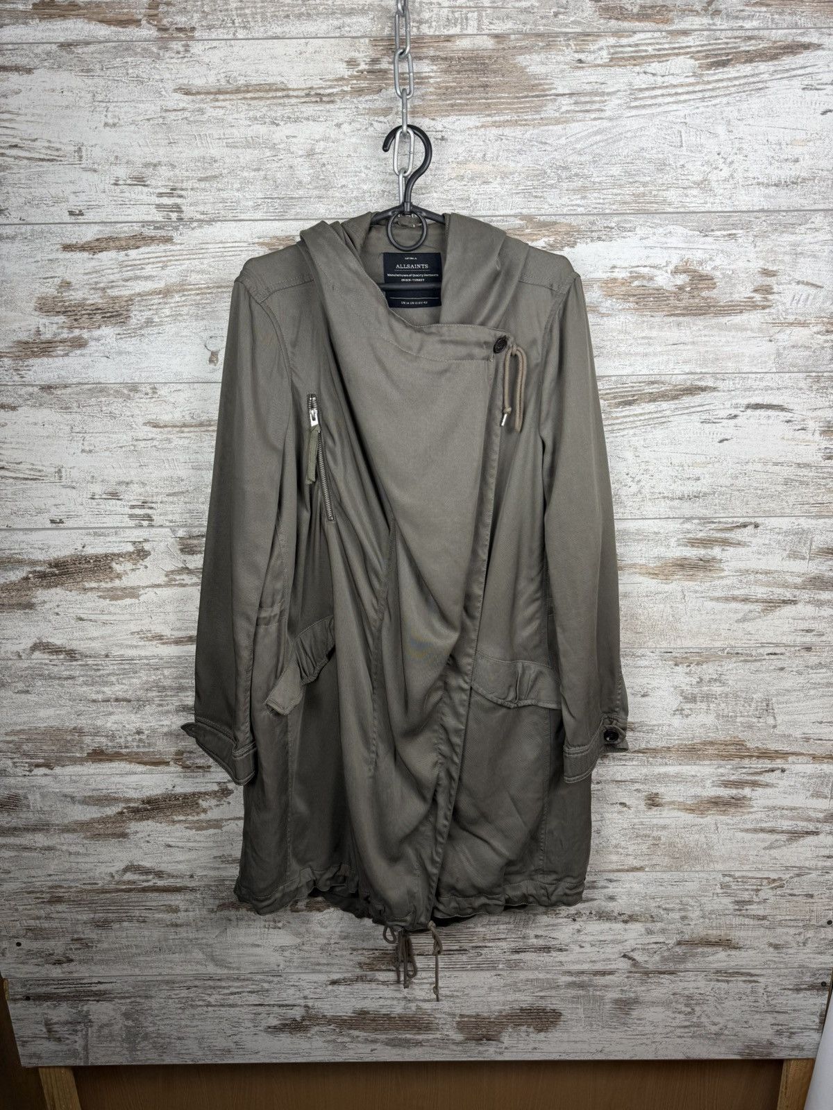 Allsaints Vintage ALLSAINTS PORTERE KHAKI PARKA COAT Japanese Y2K Size L / US 10 / IT 46 - 1 Thumbnail