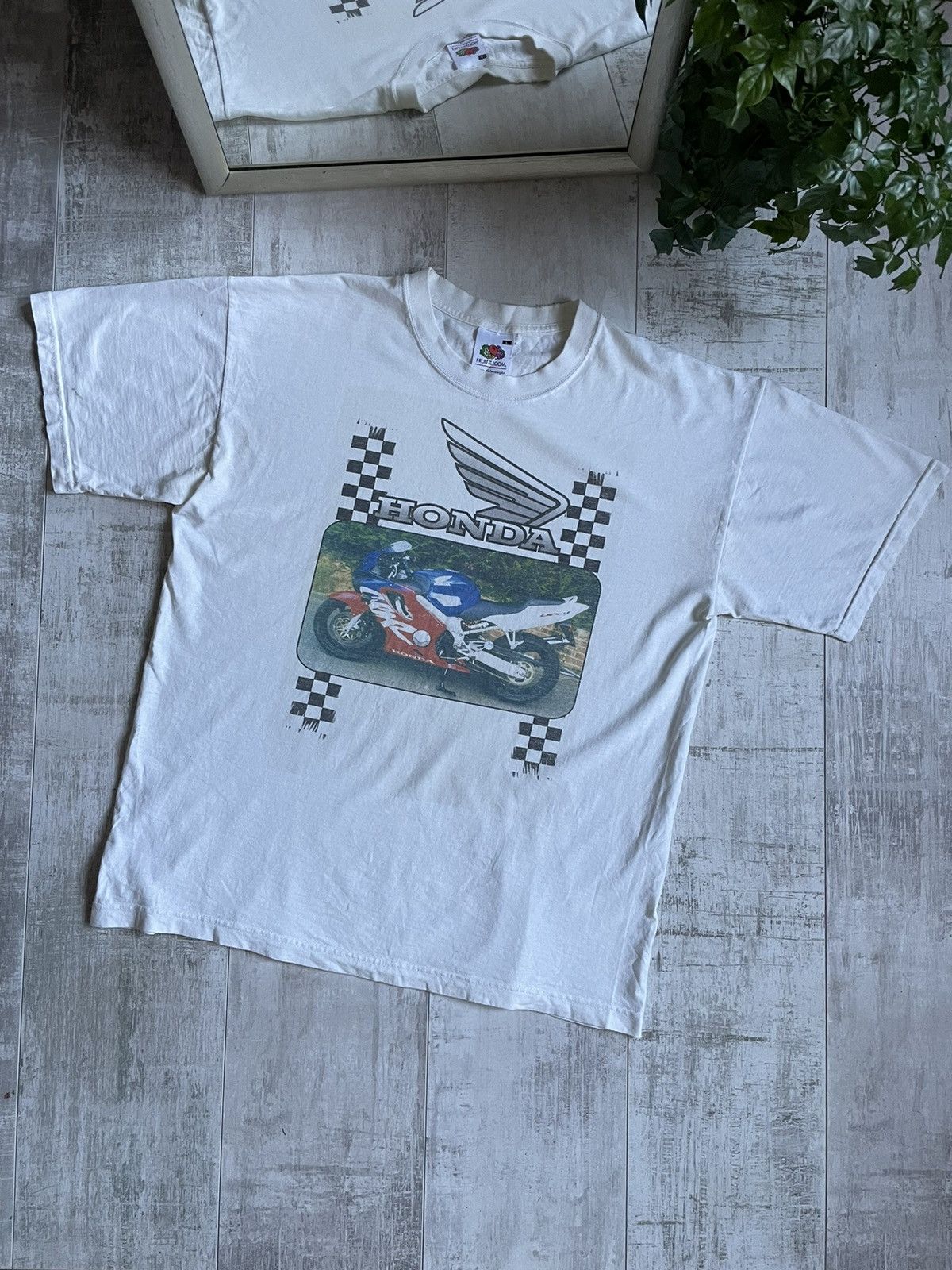 Honda × Vintage Vintage 90’s Honda Racing MotoGr T-Shirt Y2K RARE Size US L / EU 52-54 / 3 - 1 Thumbnail