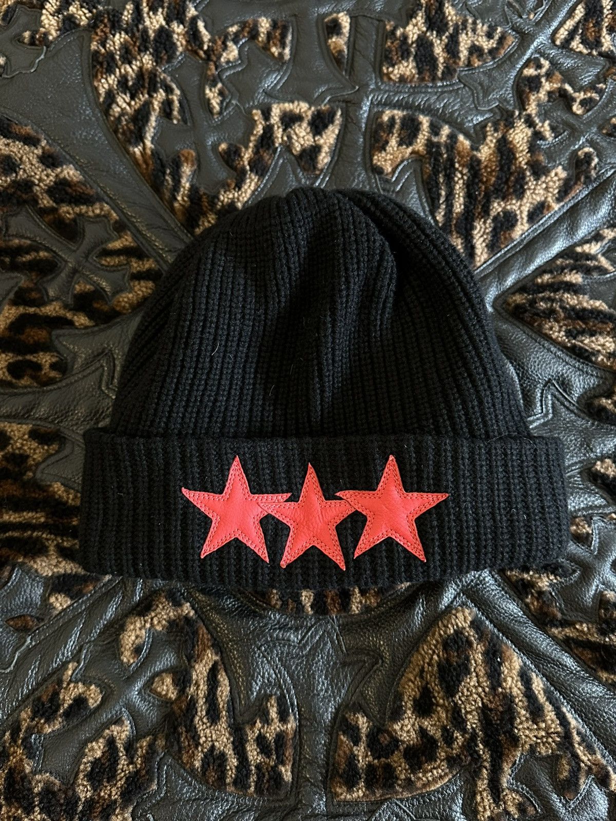 Chrome Hearts CHROME HEARTS TRIPPLE STAR BEANIE Size ONE SIZE - 1 Thumbnail