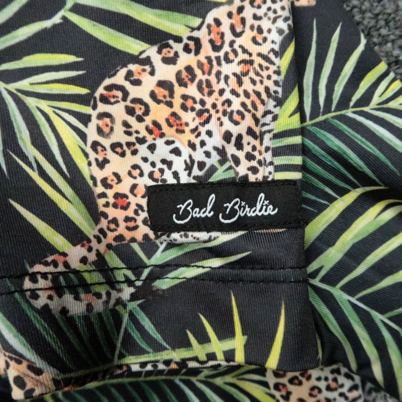 Vintage Bad Birdie Polo Shirt Mens L Green Black Short Sleeve Animal Print 90s? Size US L / EU 52-54 / 3 - 4 Thumbnail