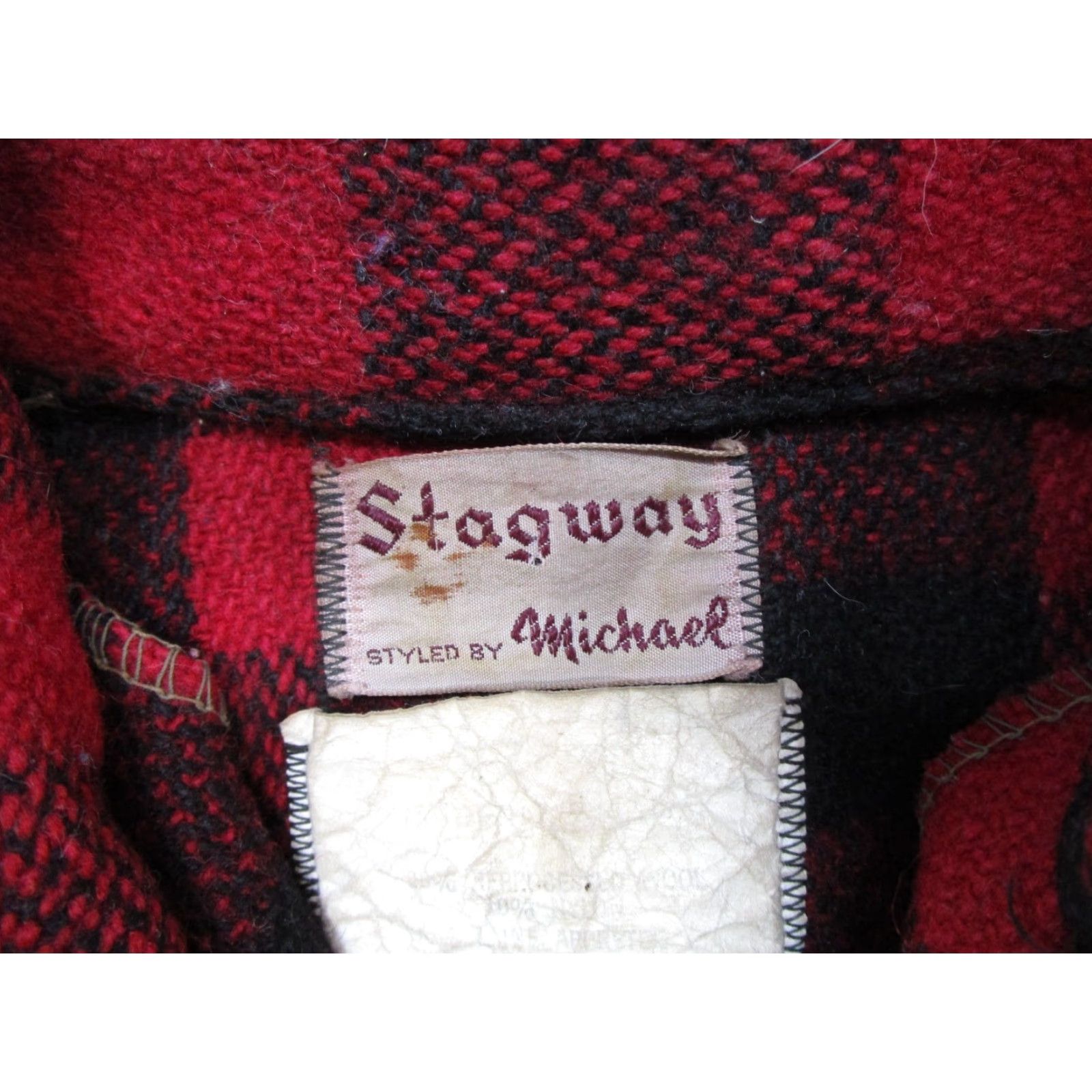 Vintage VINTAGE Stagway Wool Buffalo Plaid Mackinaw Hunting Jacket Canada Button Up READ Size US S / EU 44-46 / 1 - 2 Thumbnail
