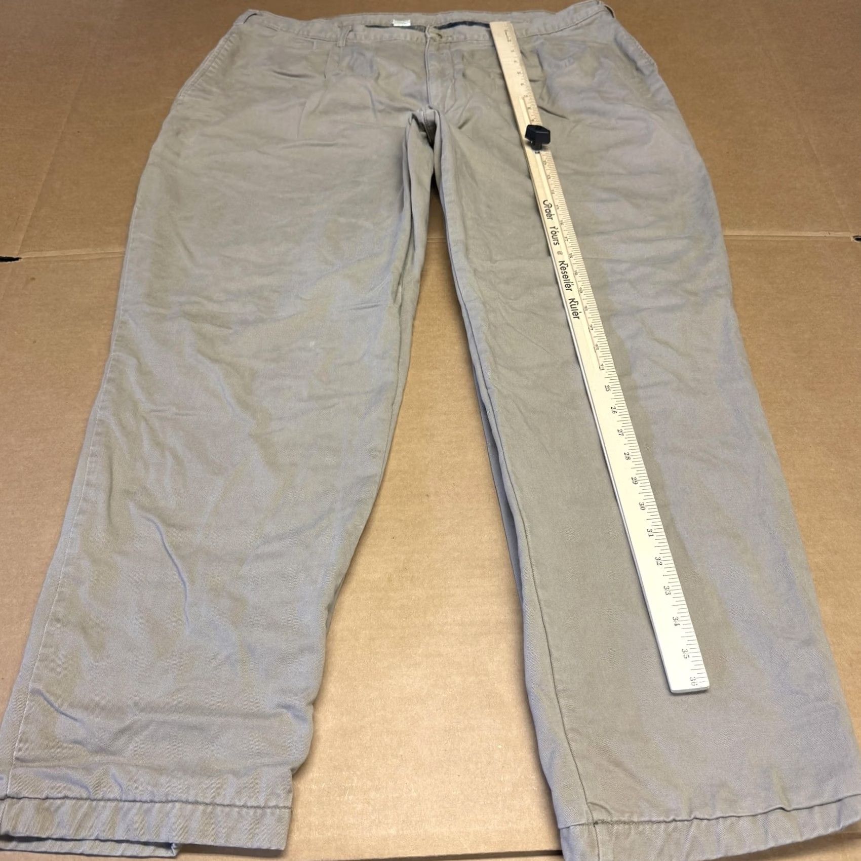 Vintage L.L. Bean Pants Mens 42x32 Beige Flannel Lined Chino Pleated Winter Casual Size US 42 / EU 58 - 6 Thumbnail