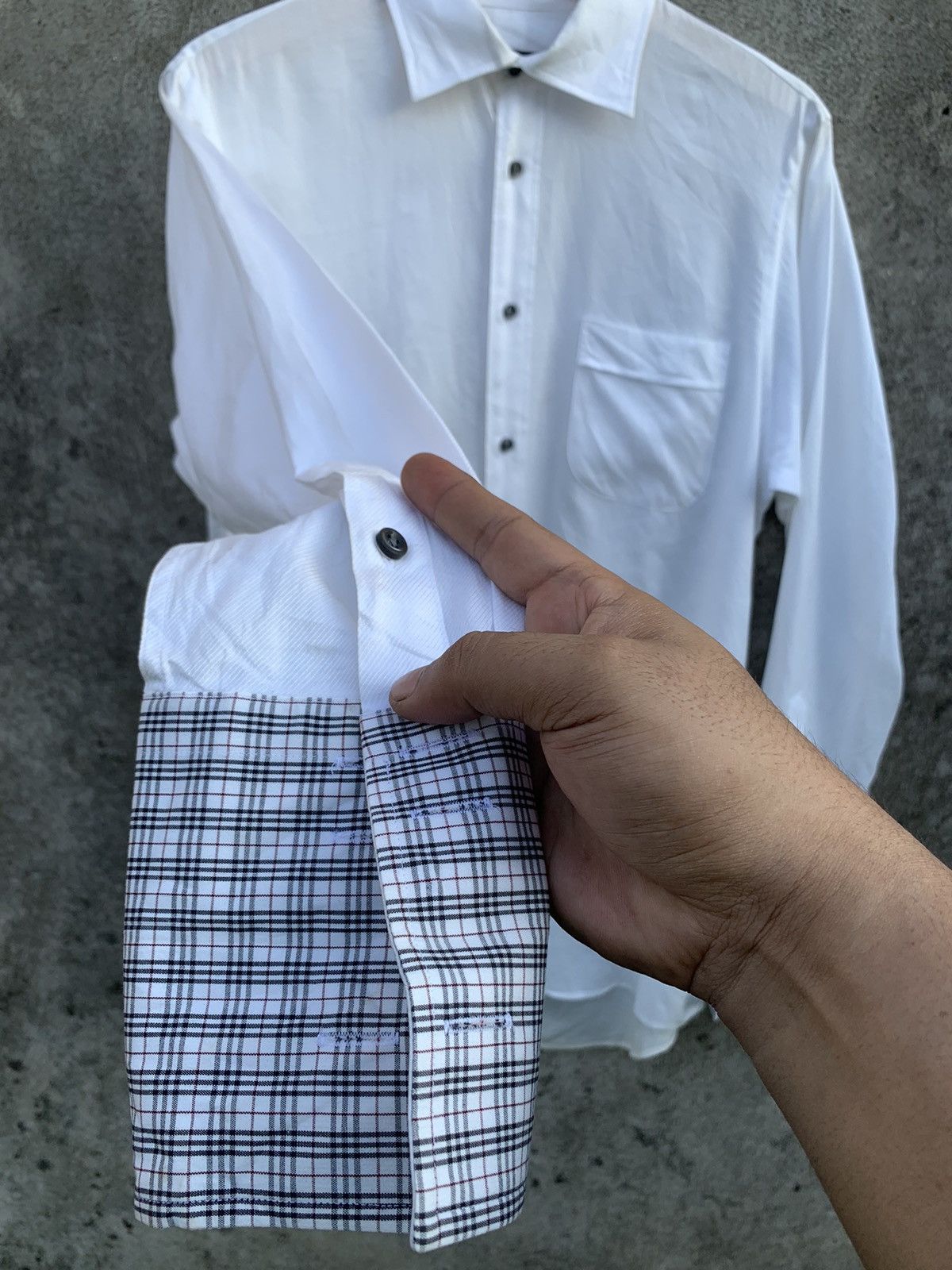 Burberry Burberry black label novacheck rib white dress shirt Size US L / EU 52-54 / 3 - 3 Thumbnail