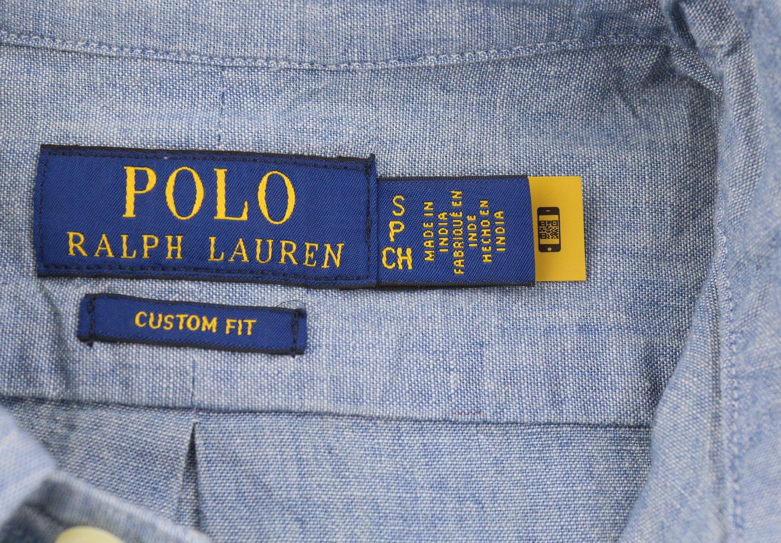 Ralph Lauren CORE REPLEN S Blue Faded Button-Down Custom Fit 86996 Size US S / EU 44-46 / 1 - 6 Thumbnail