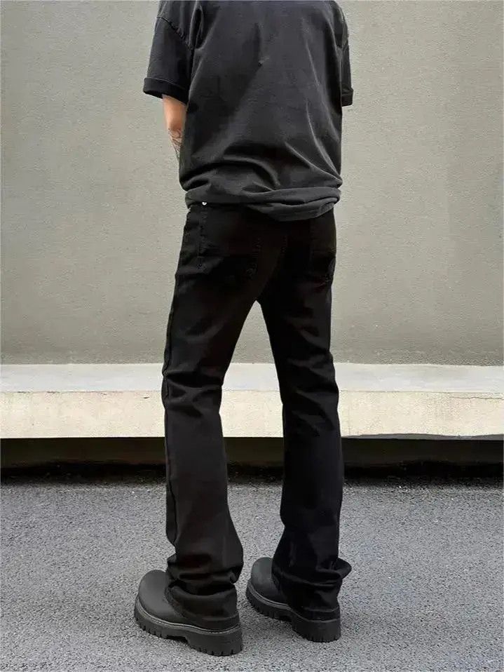 Japanese Brand Black slim fit stretch jeans Size US 30 / EU 46 - 6 Thumbnail