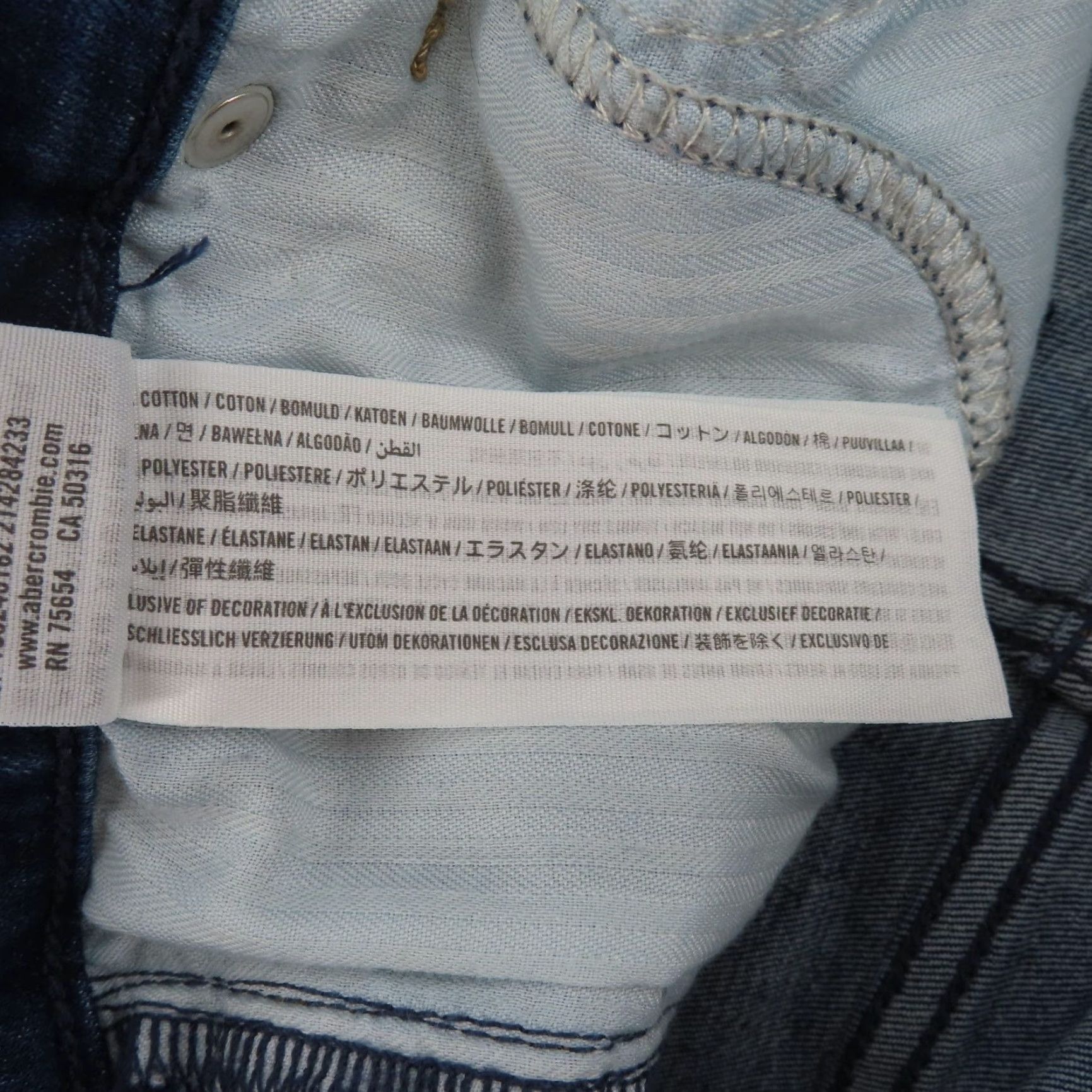 Abercrombie & Fitch Abercrombie & Fitch Simone High Rise Super Skinny Blue Denim Jeans Women 26 2L Size 26" / US 2 / IT 38 - 7 Thumbnail