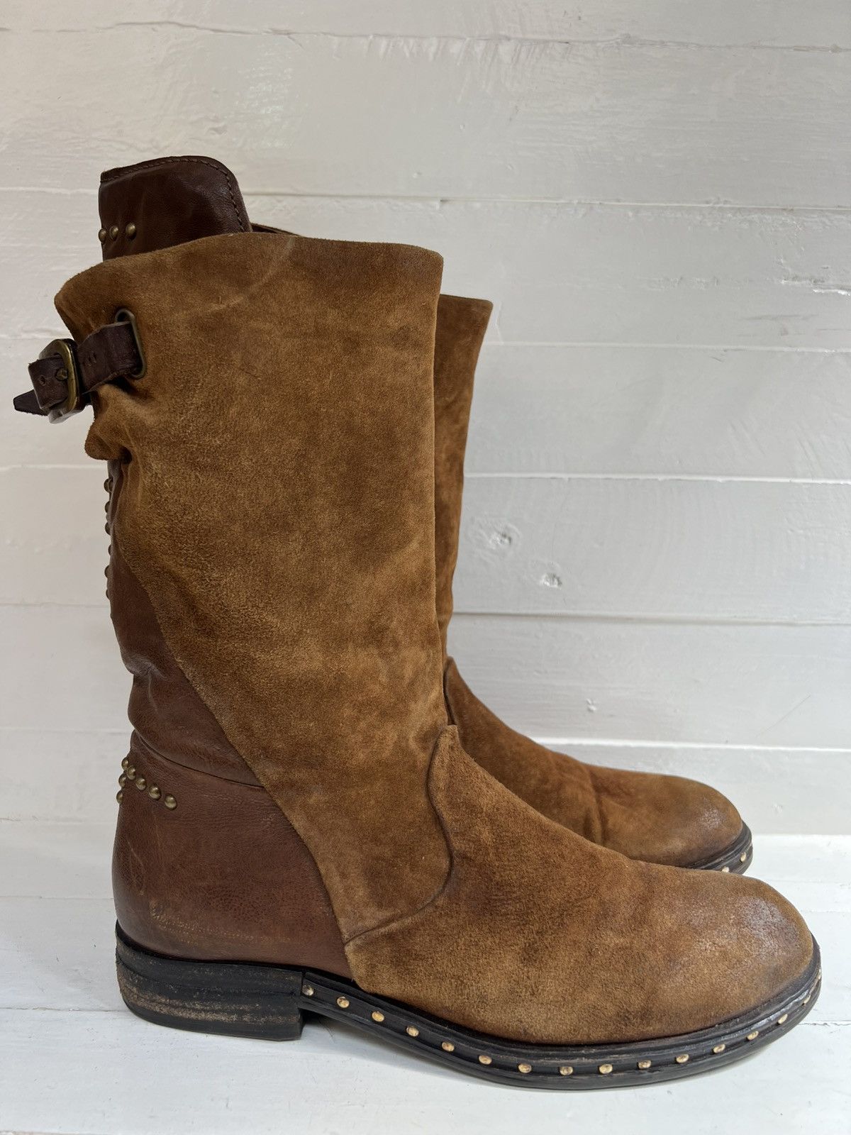 A.S.98 A.S.98 Leather Suede Boho Biker Boot Size US 9 / IT 39 - 6 Thumbnail