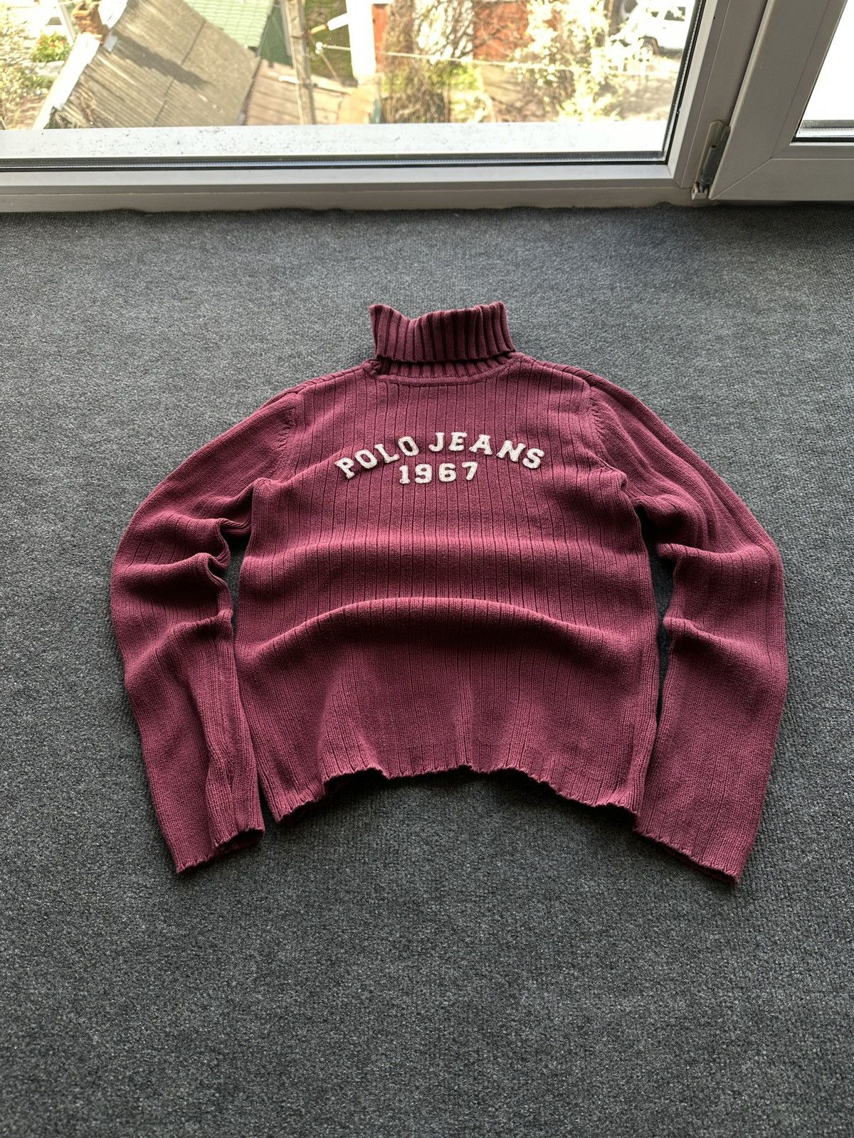 Ralph Lauren 🚨POLO JEANS CO RALPH LAUREN RARE BURGUNDY SWEATER Size S / US 4 / IT 40 - 2 Thumbnail