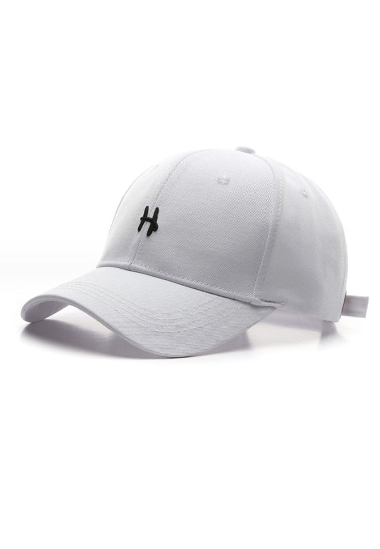 Other Letter H Embroidered White Adjustable Baseball Cap Size ONE SIZE - 2 Thumbnail