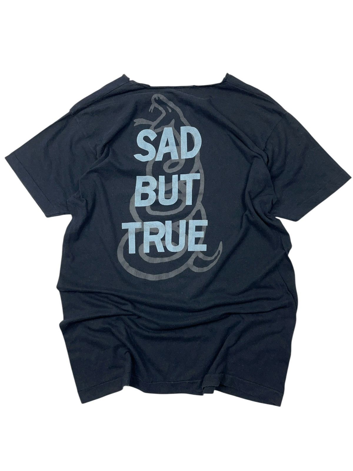 Band Tees × Metallica × Vintage Vintage 90s Metallica Sad But True The Black Album T-Shirt Size US XL / EU 56 / 4 - 11 Thumbnail