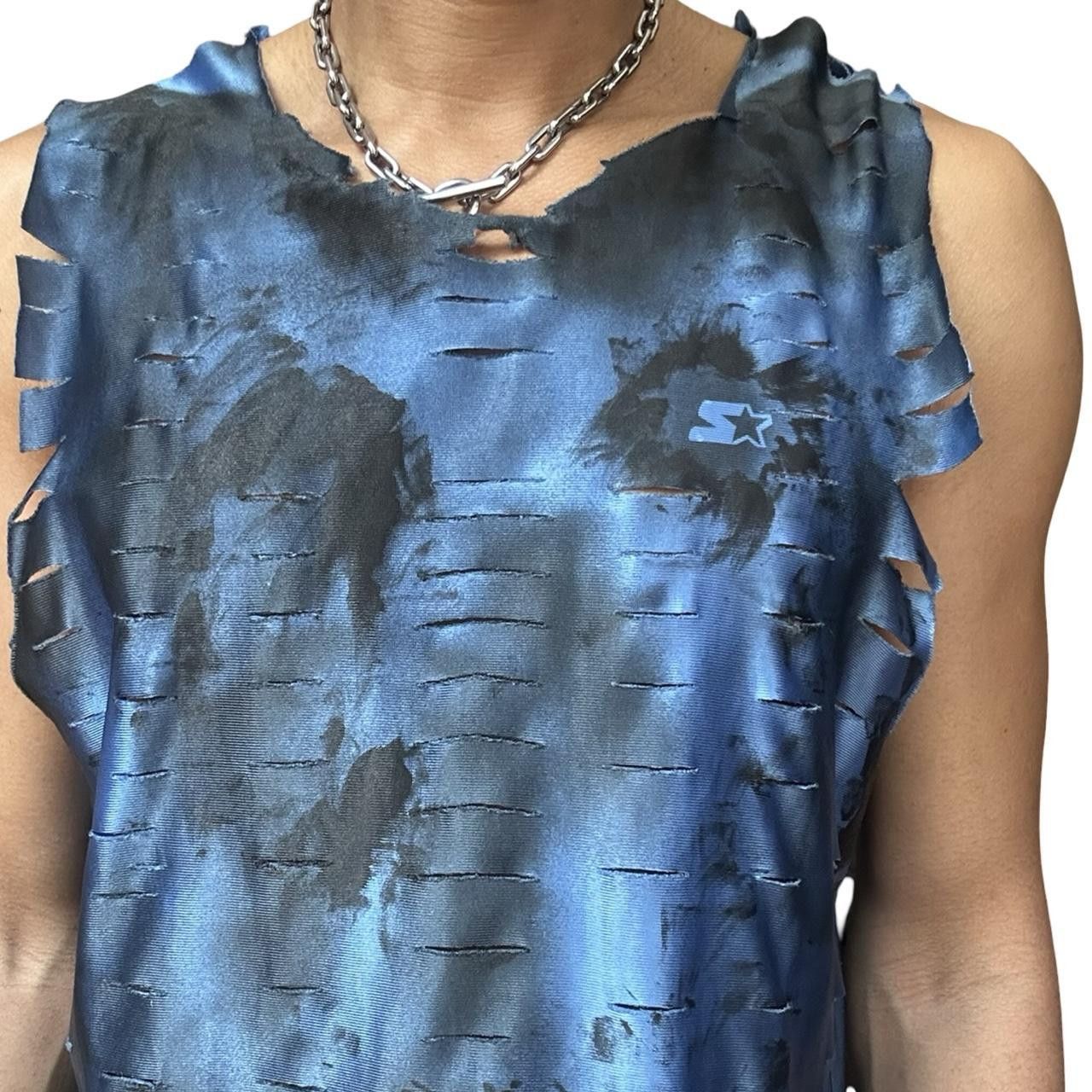 Starter ASTROBOI* x Starter Black + Blue Grunge Tank - MEDIUM Size US M / EU 48-50 / 2 - 2 Thumbnail