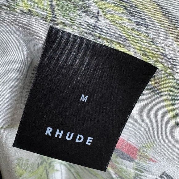 Rhude Rhude Cigarette-Print Silk Shirt Taupe Multi Men’s Size Medi Size US M / EU 48-50 / 2 - 5 Thumbnail