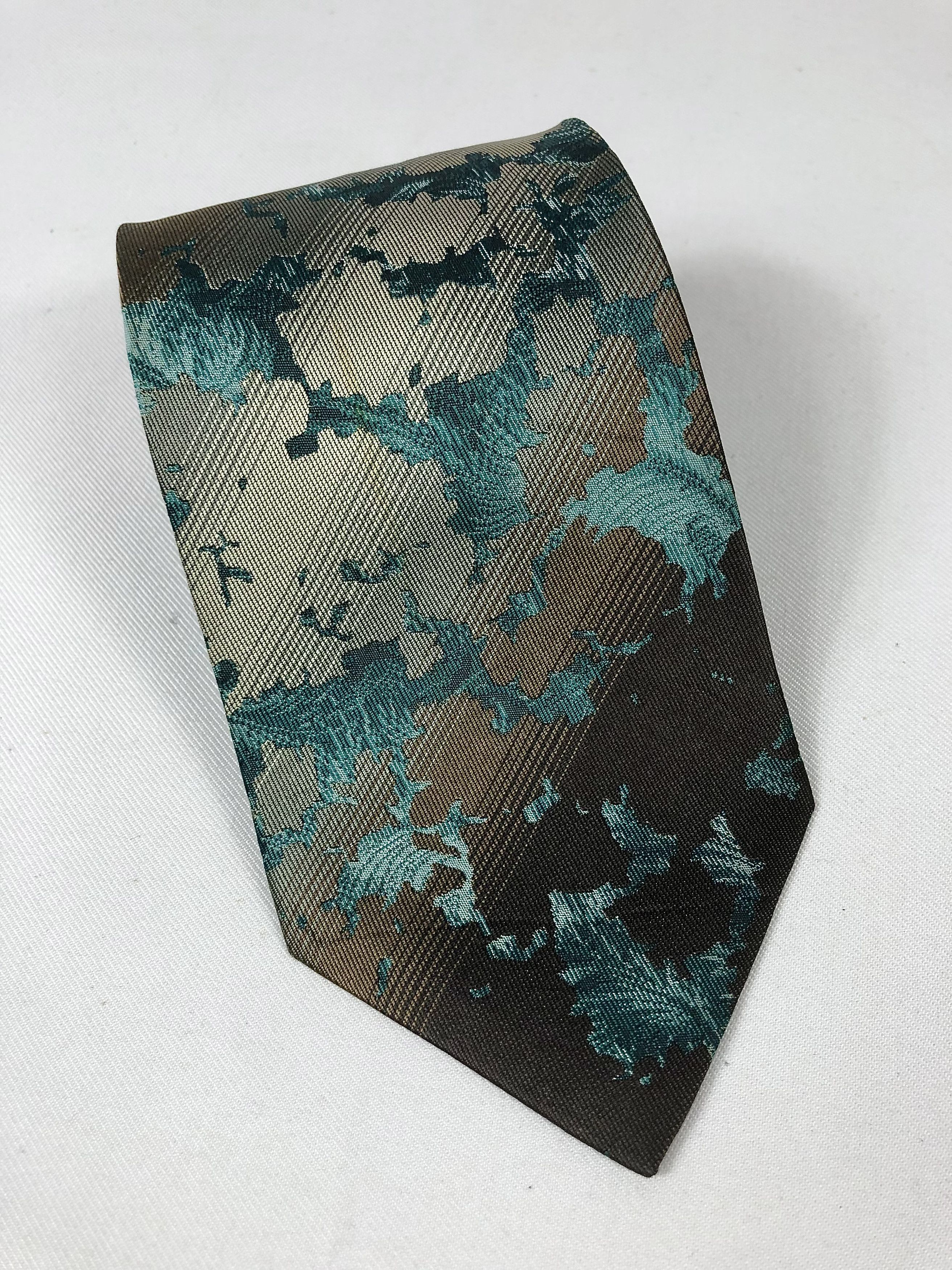 Rare Vintage Jean Paul Gaultier Homme JPG Abstract Silk Tie